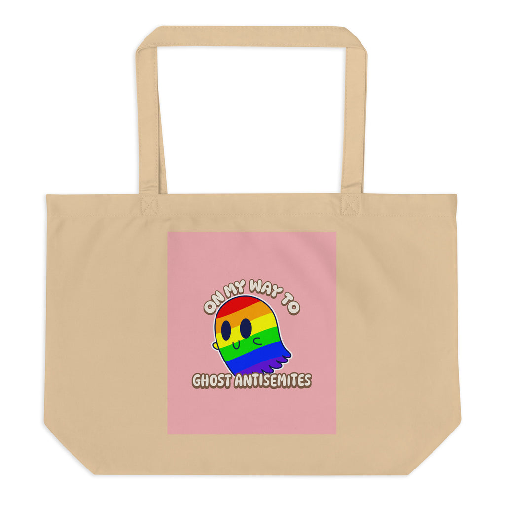 Ghost Antisemites | Large Organic Tote Bag Jouparty