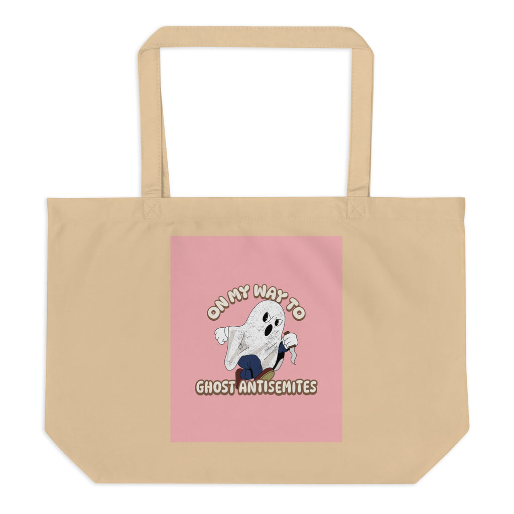 Ghost Antisemites | Large Organic Tote Bag Jouparty