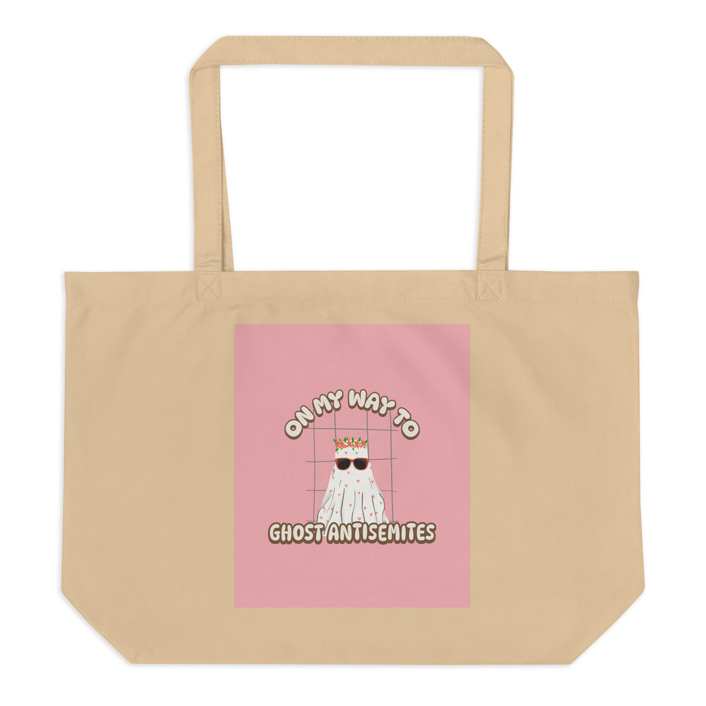 Ghost Antisemites | Large Organic Tote Bag Jouparty