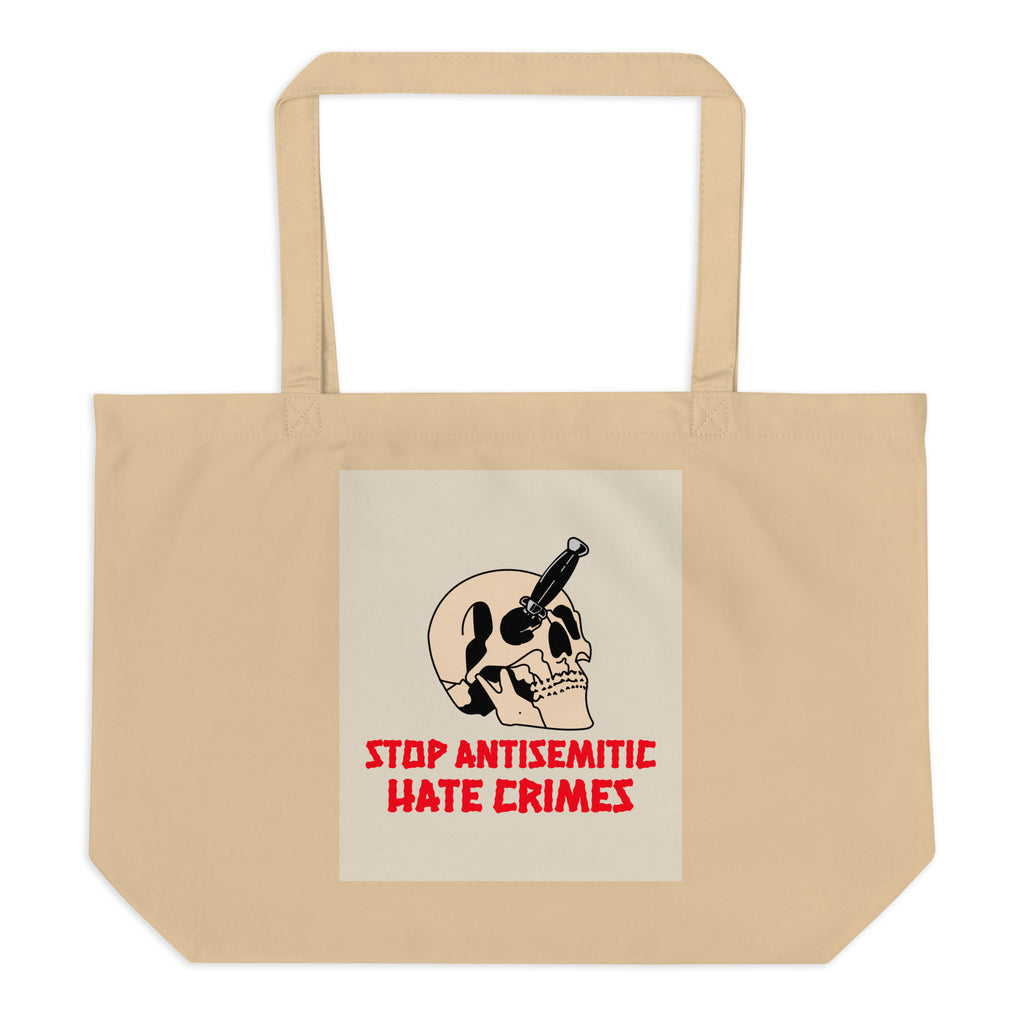 Antisemitic Hate Crimes | Large Organic Tote Bag Jouparty