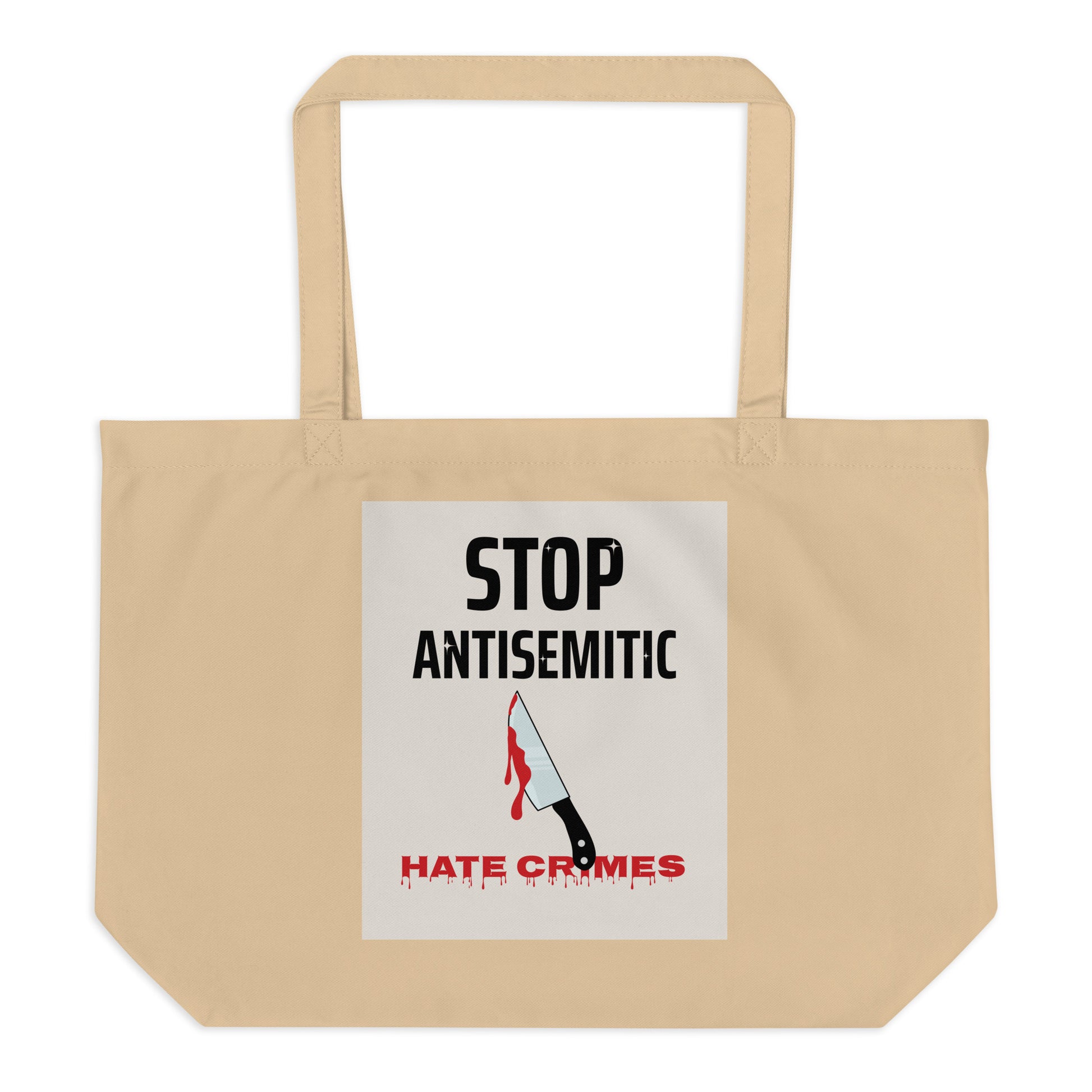 Antisemitic Hate Crimes | Large Organic Tote Bag