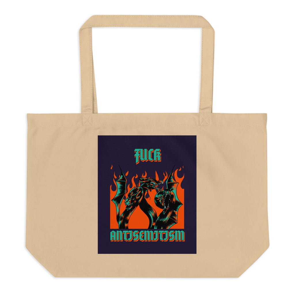 Battle Antisemitism | Large Organic Tote Bag
