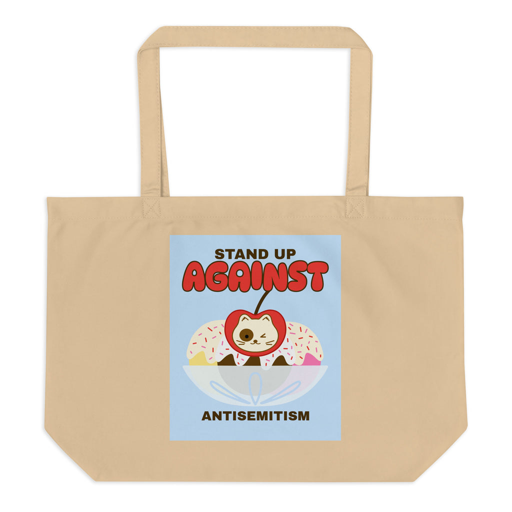 Cute Friend | Antisemitism | Large Organic Tote Bag