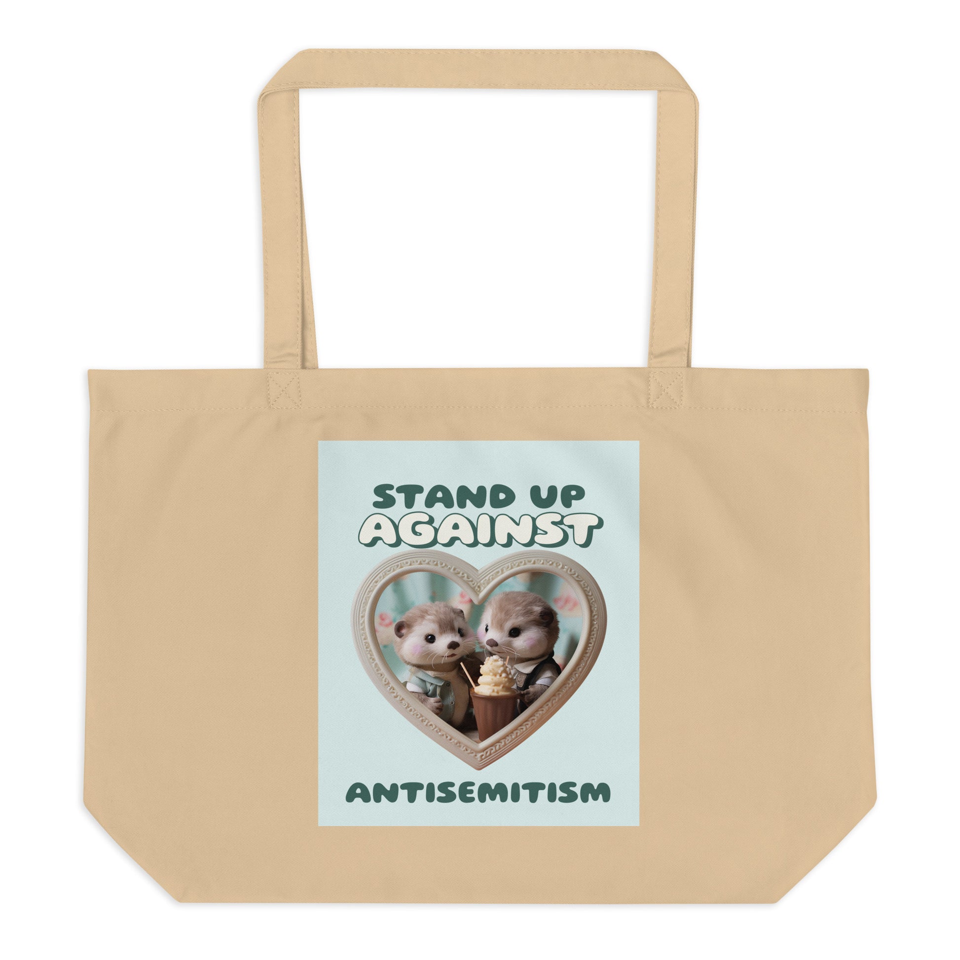 Cute Friend | Antisemitism | Large Organic Tote Bag
