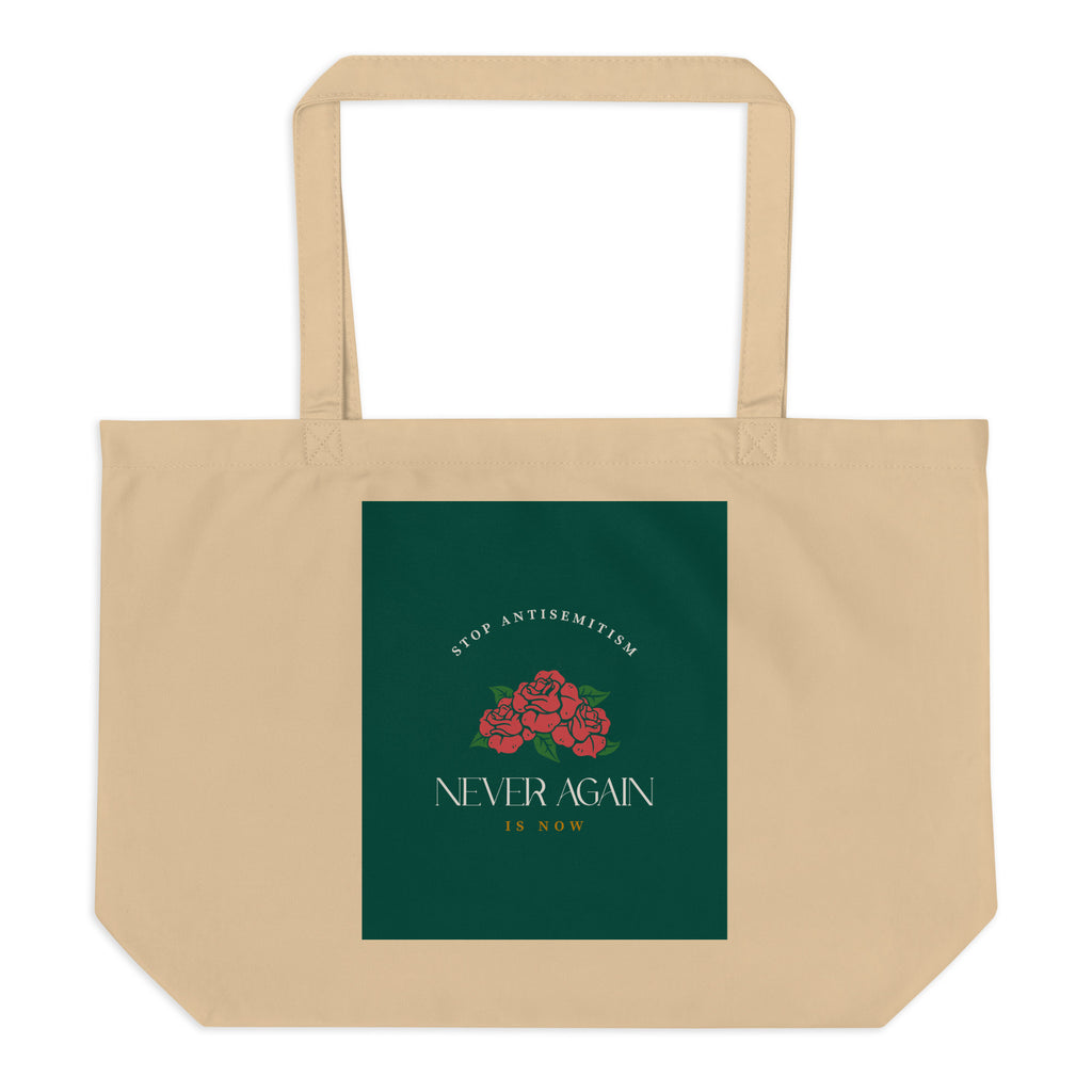 Stop Antisemitism | Plants & Flowers Edition | Large Organic Tote Bag