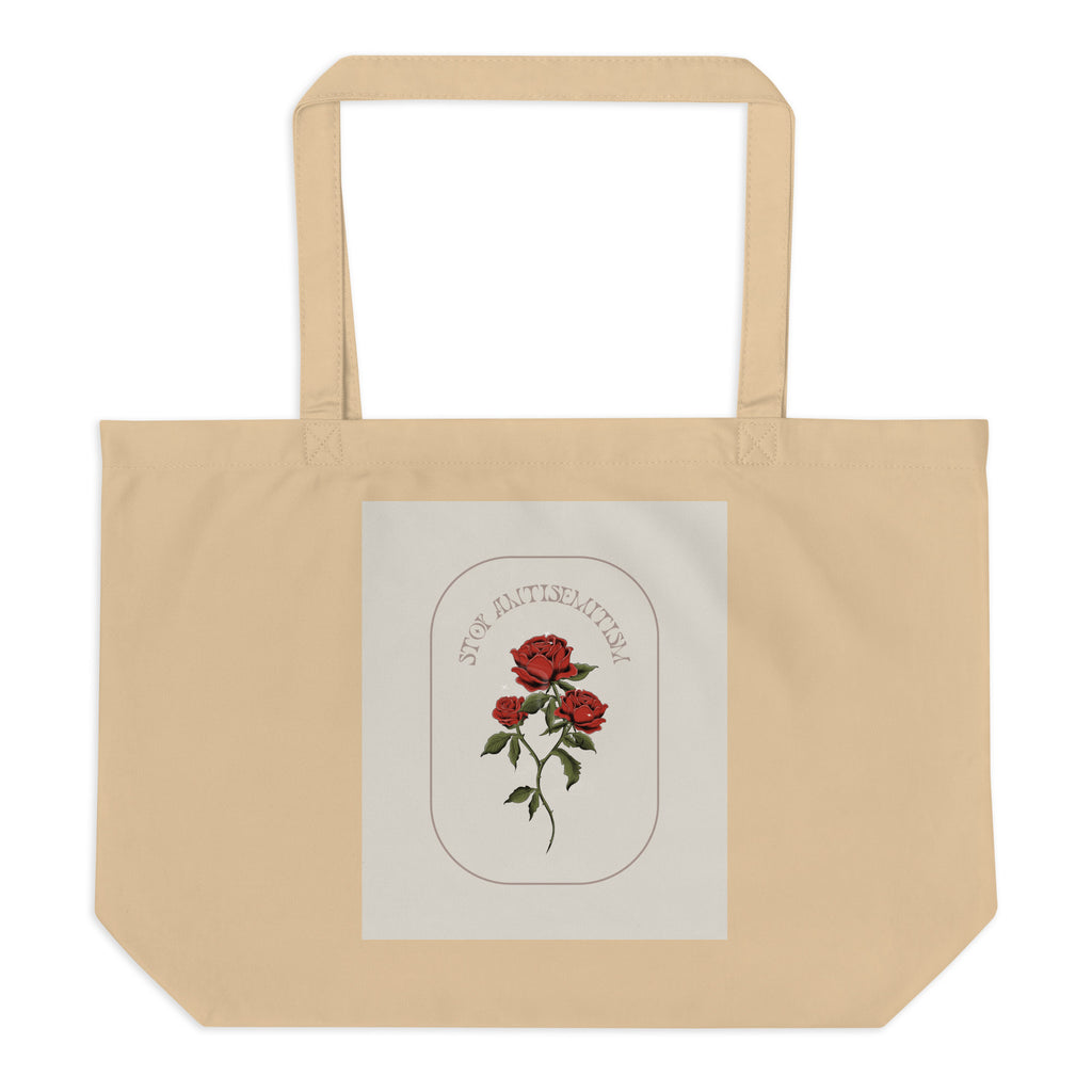 Stop Antisemitism | Plants & Flowers Edition | Large Organic Tote Bag