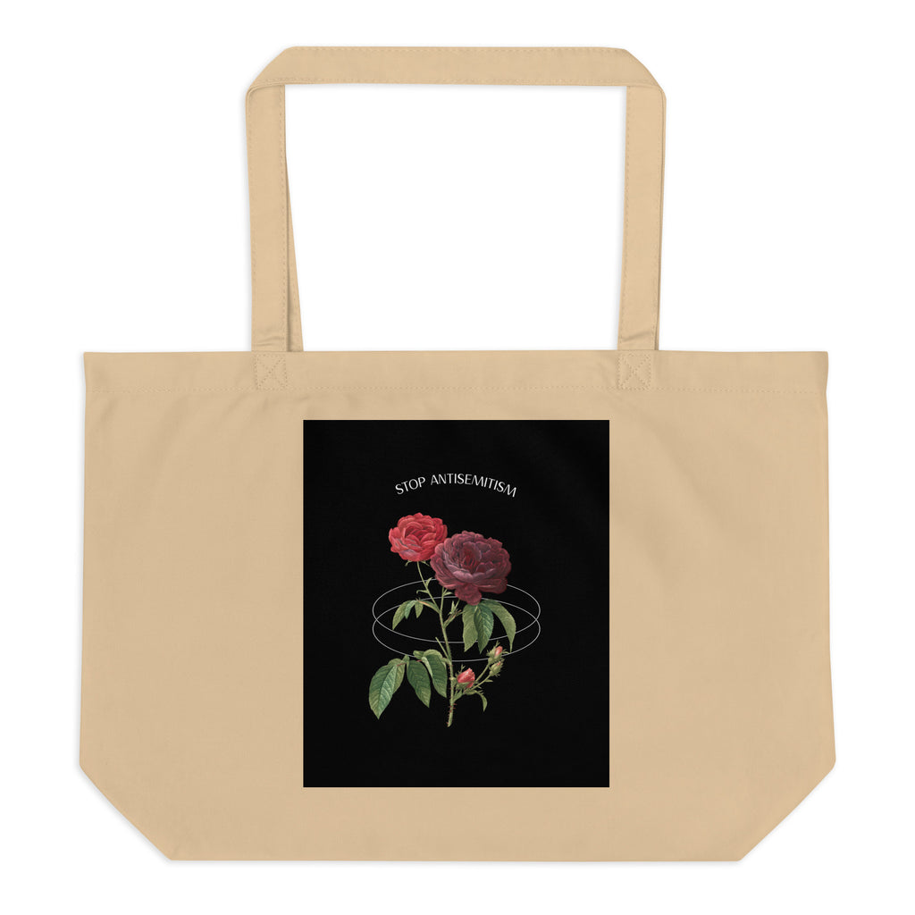 Stop Antisemitism | Plants & Flowers Edition | Large Organic Tote Bag
