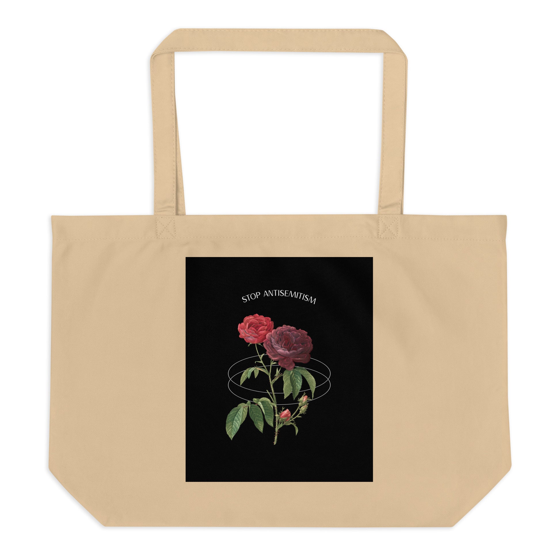 Stop Antisemitism | Plants & Flowers Edition | Large Organic Tote Bag