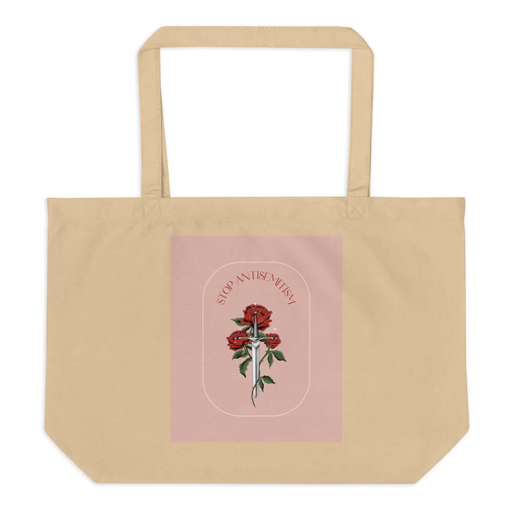 Stop Antisemitism | Plants & Flowers Edition | Large Organic Tote Bag