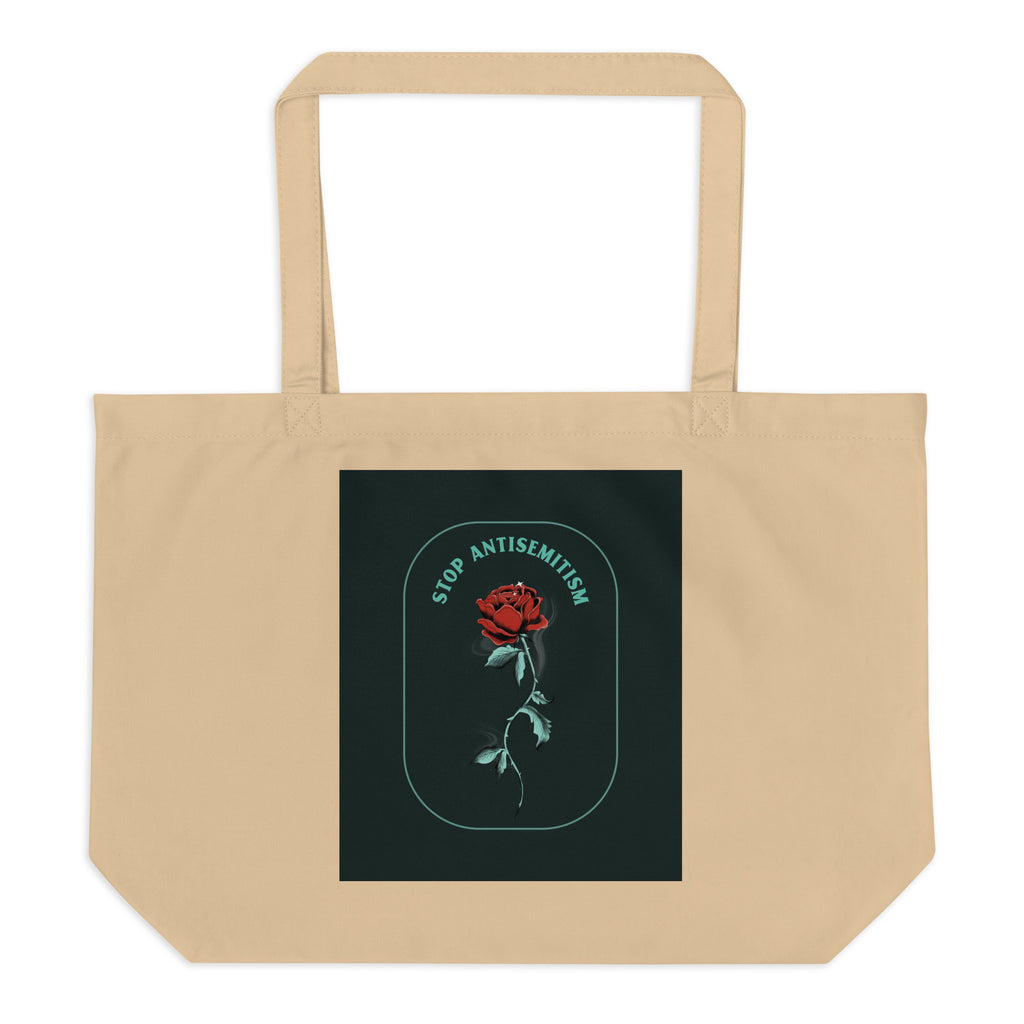 Stop Antisemitism | Plants & Flowers Edition | Large Organic Tote Bag