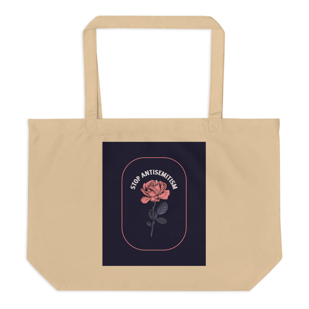 Stop Antisemitism | Plants & Flowers Edition | Large Organic Tote Bag