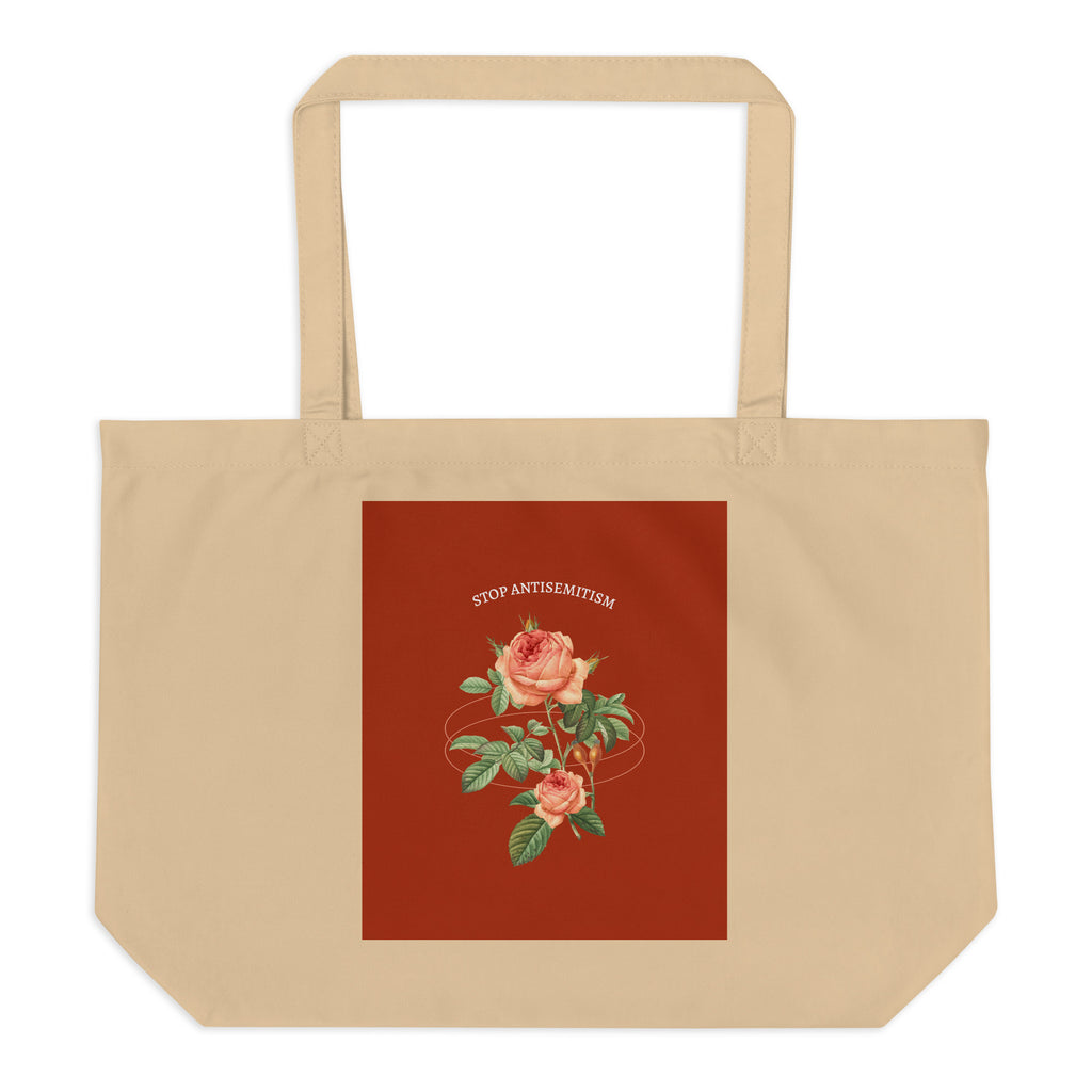 Stop Antisemitism | Plants & Flowers Edition | Large Organic Tote Bag