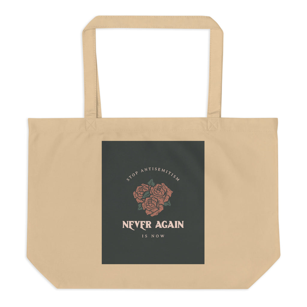 Stop Antisemitism | Plants & Flowers Edition | Large Organic Tote Bag