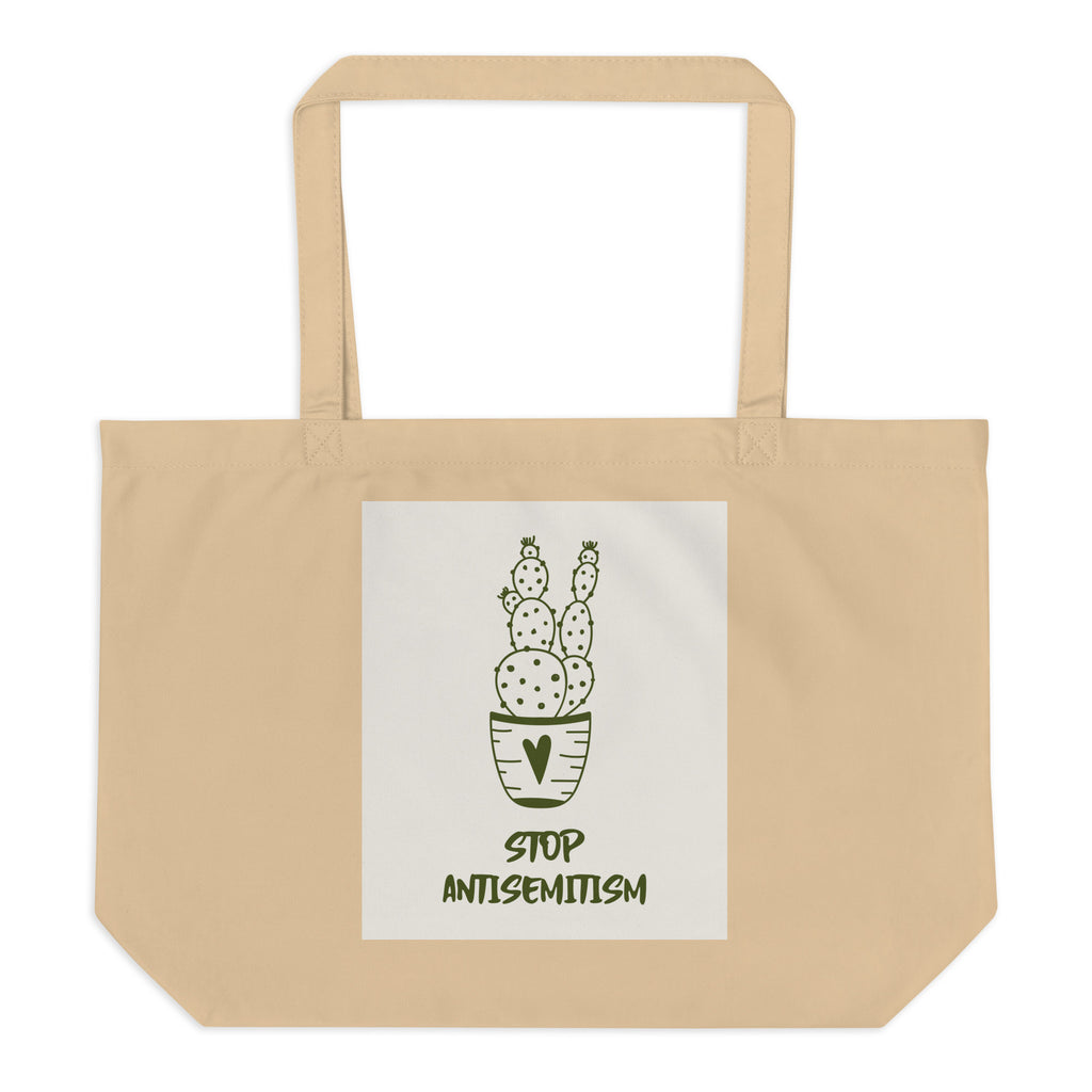 Stop Antisemitism | Plants & Flowers Edition | Large Organic Tote Bag