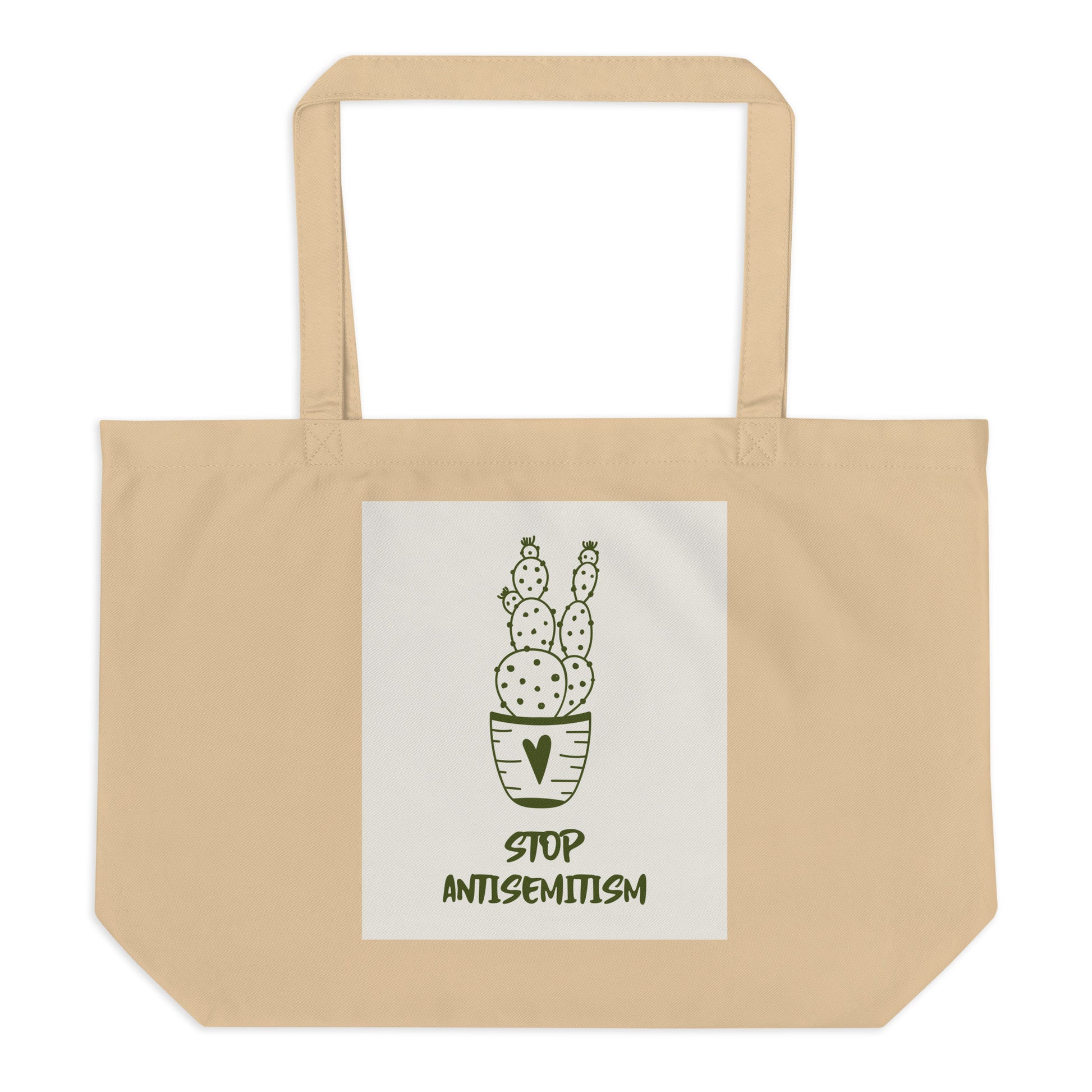 Stop Antisemitism | Plants & Flowers Edition | Large Organic Tote Bag