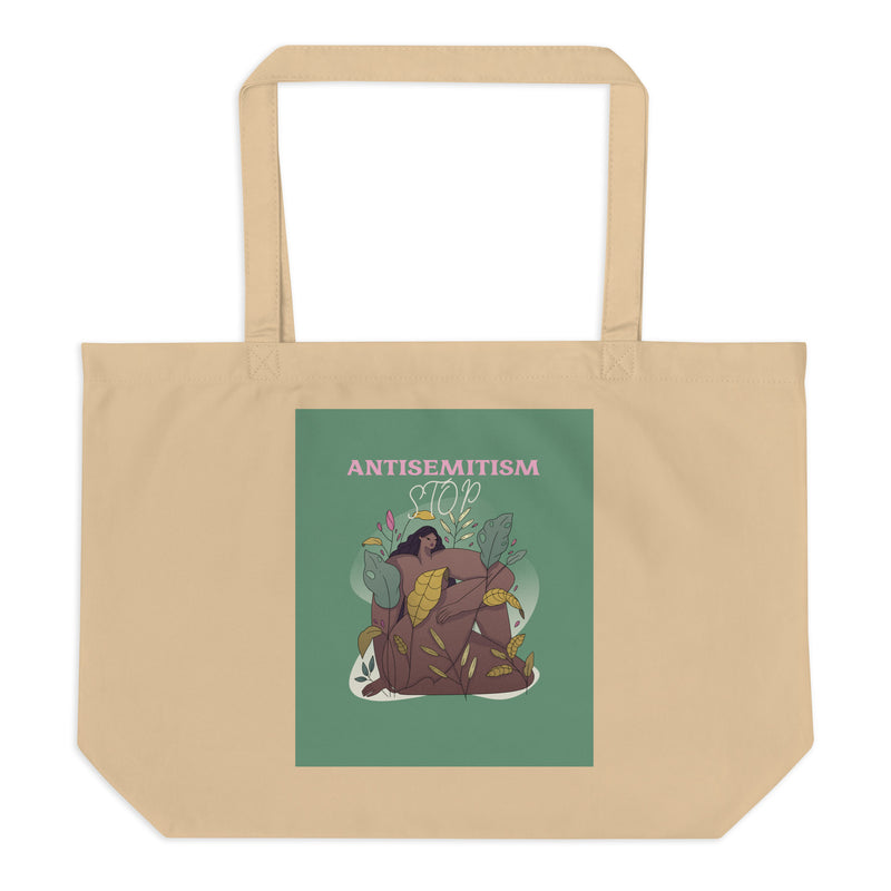 Stop Antisemitism | Plants & Flowers Edition | Large Organic Tote Bag