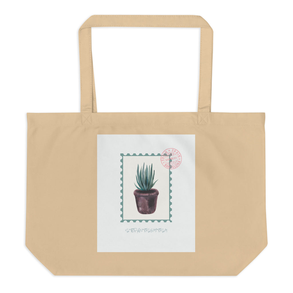 Stop Antisemitism | Plants & Flowers Edition | Large Organic Tote Bag