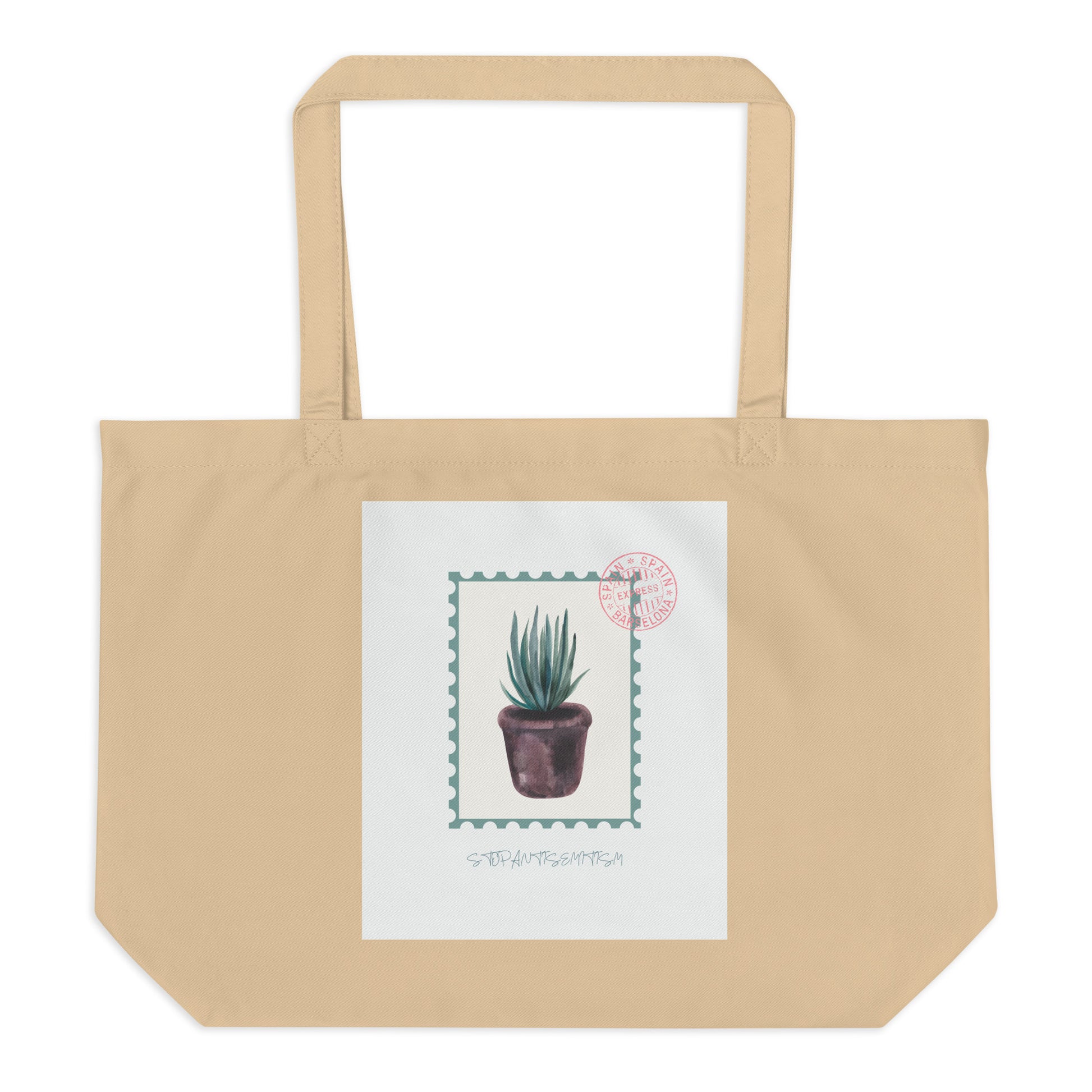 Stop Antisemitism | Plants & Flowers Edition | Large Organic Tote Bag