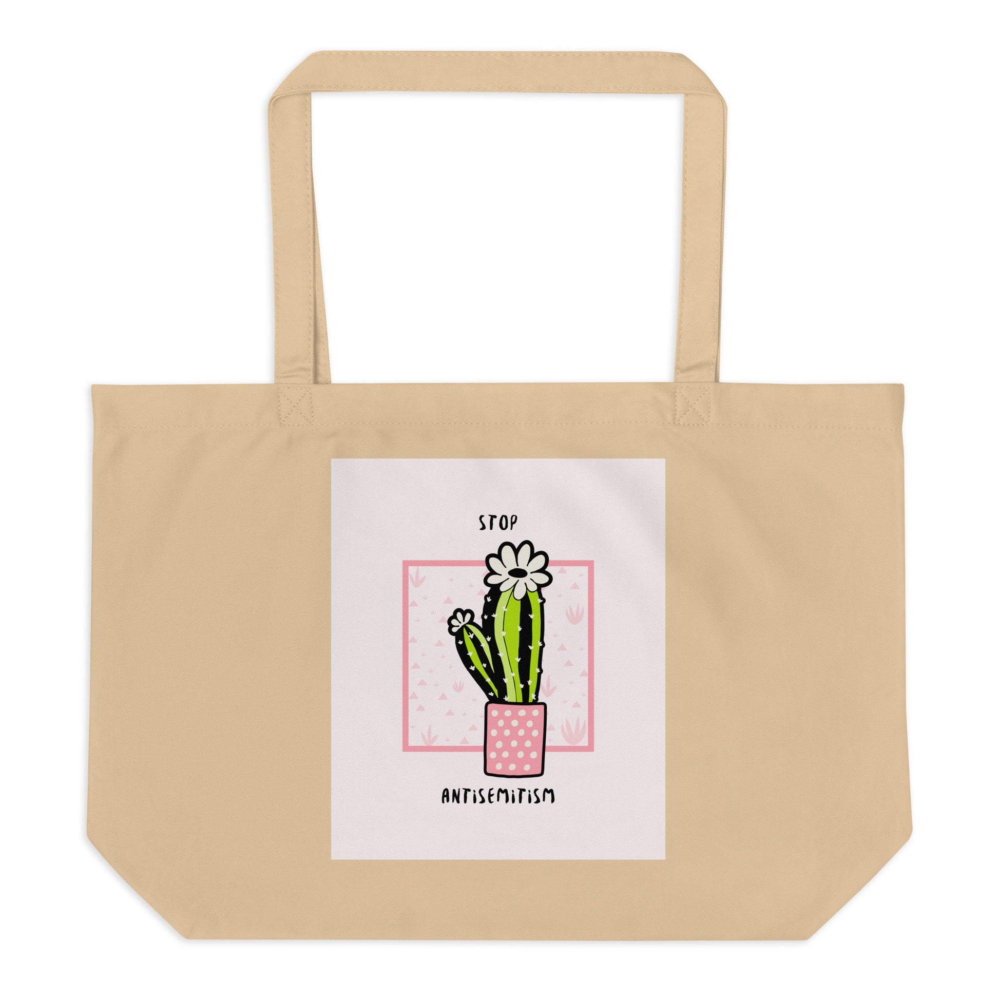 Stop Antisemitism | Plants & Flowers Edition | Large Organic Tote Bag