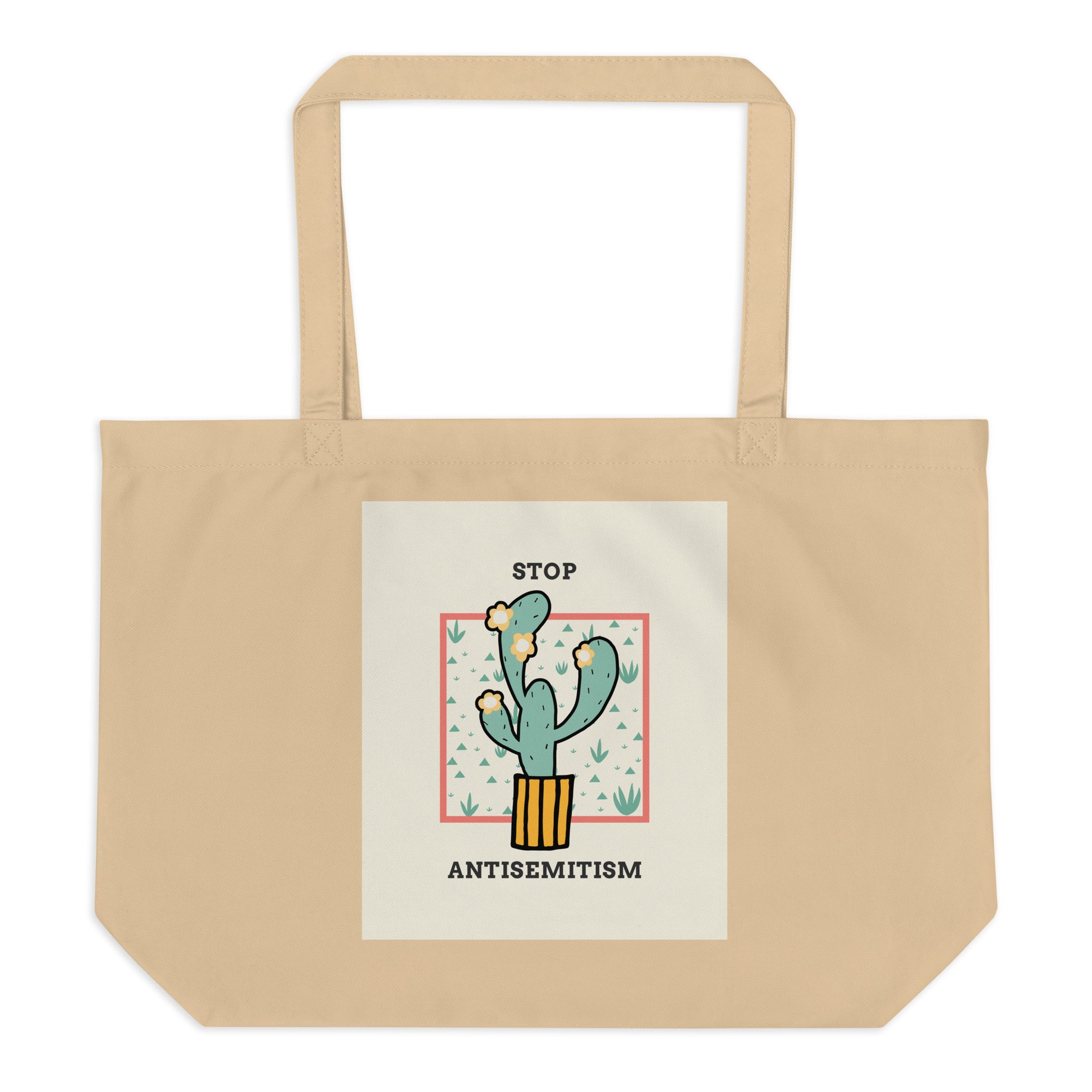 Stop Antisemitism | Plants & Flowers Edition | Large Organic Tote Bag