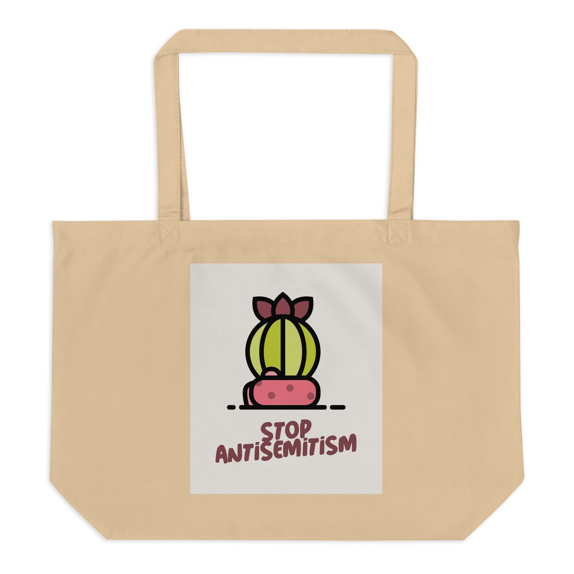 Stop Antisemitism | Plants & Flowers Edition | Large Organic Tote Bag