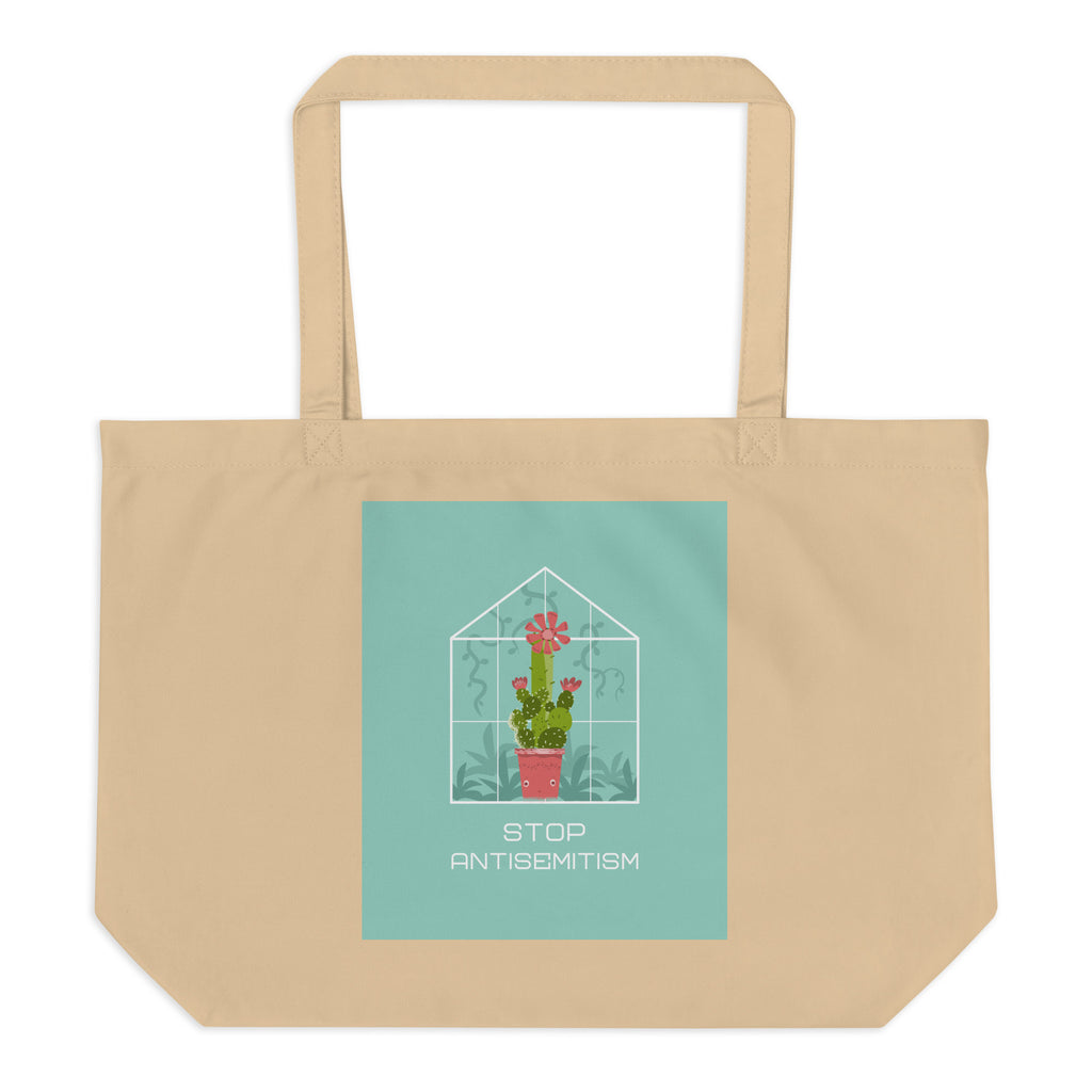 Stop Antisemitism | Plants & Flowers Edition | Large Organic Tote Bag