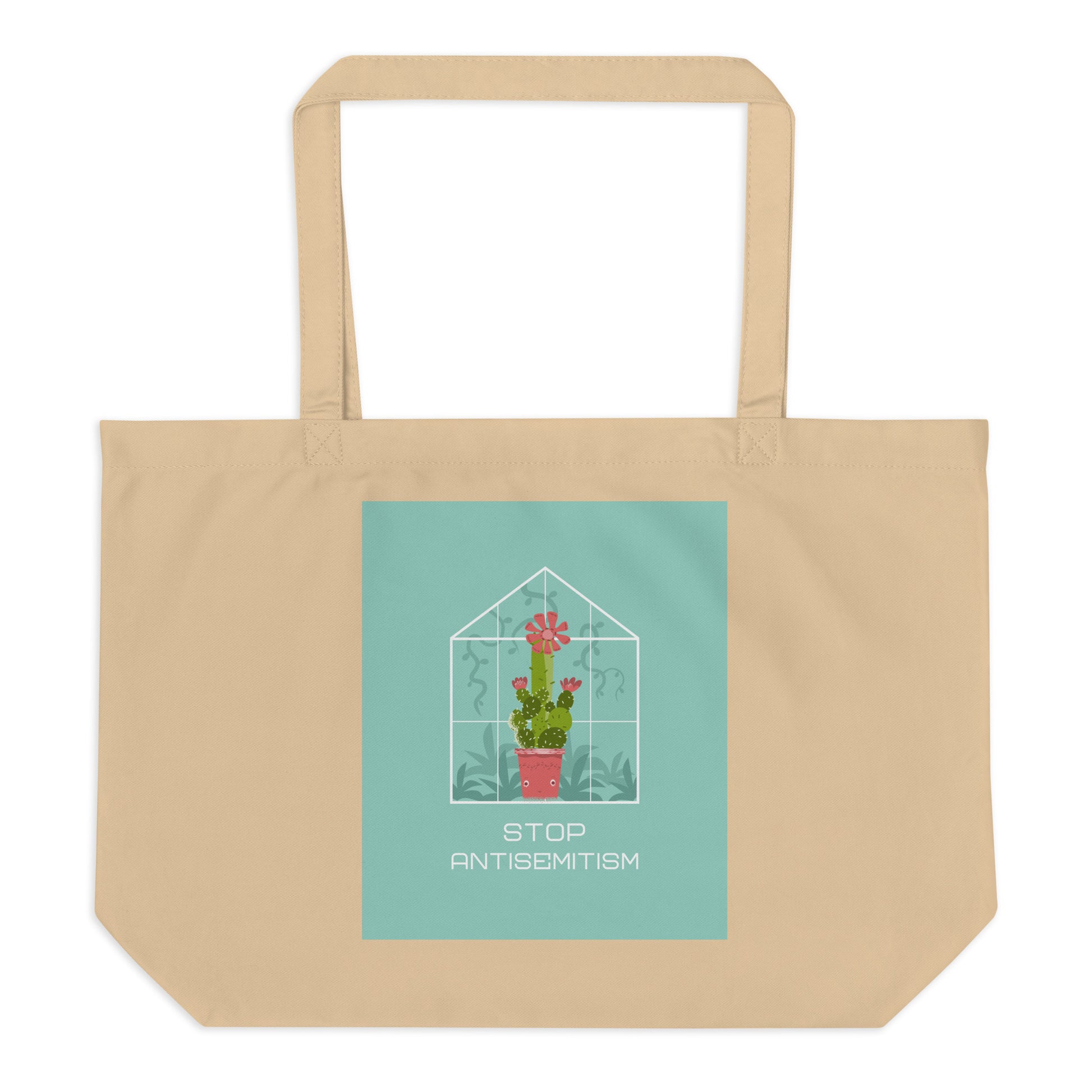 Stop Antisemitism | Plants & Flowers Edition | Large Organic Tote Bag