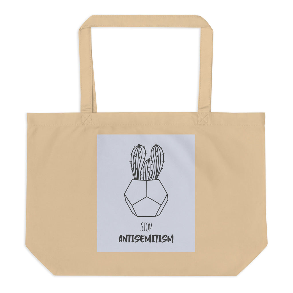 Stop Antisemitism | Plants & Flowers Edition | Large Organic Tote Bag