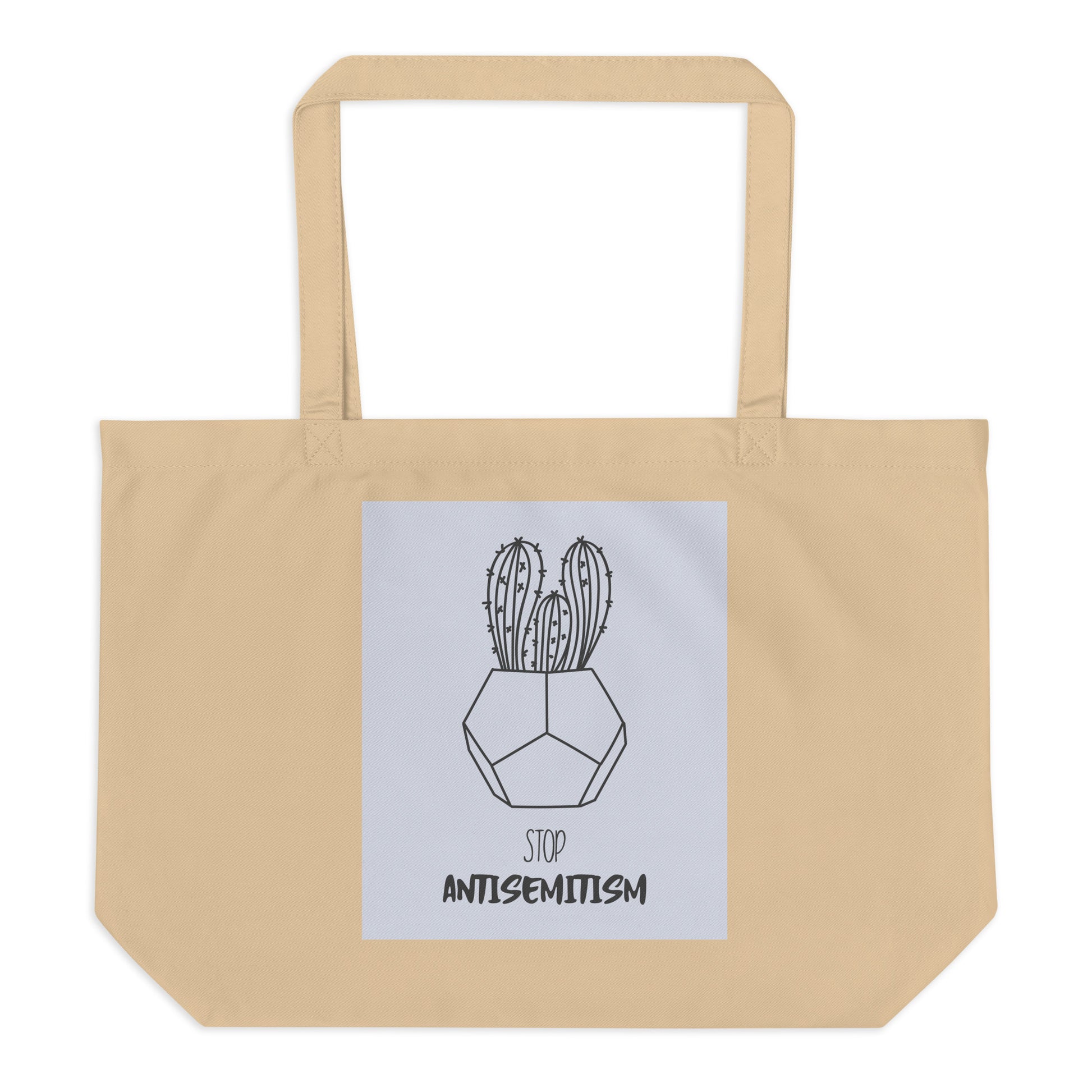 Stop Antisemitism | Plants & Flowers Edition | Large Organic Tote Bag