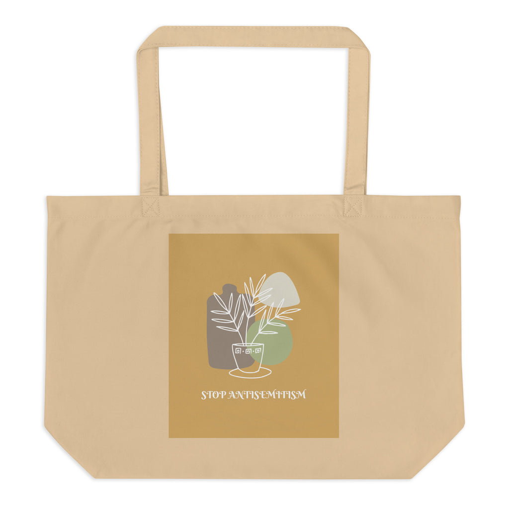 Stop Antisemitism | Plants & Flowers Edition | Large Organic Tote Bag