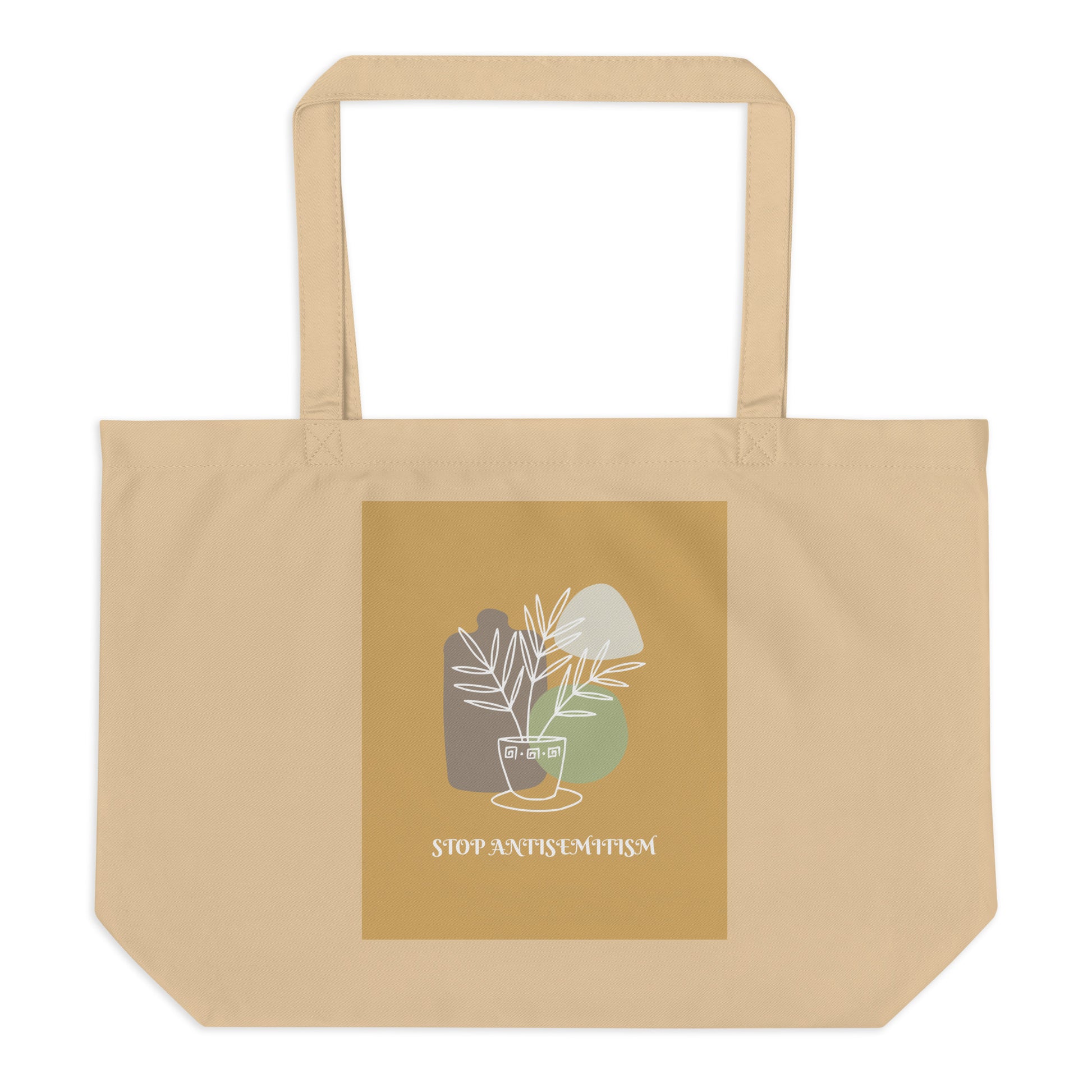 Stop Antisemitism | Plants & Flowers Edition | Large Organic Tote Bag