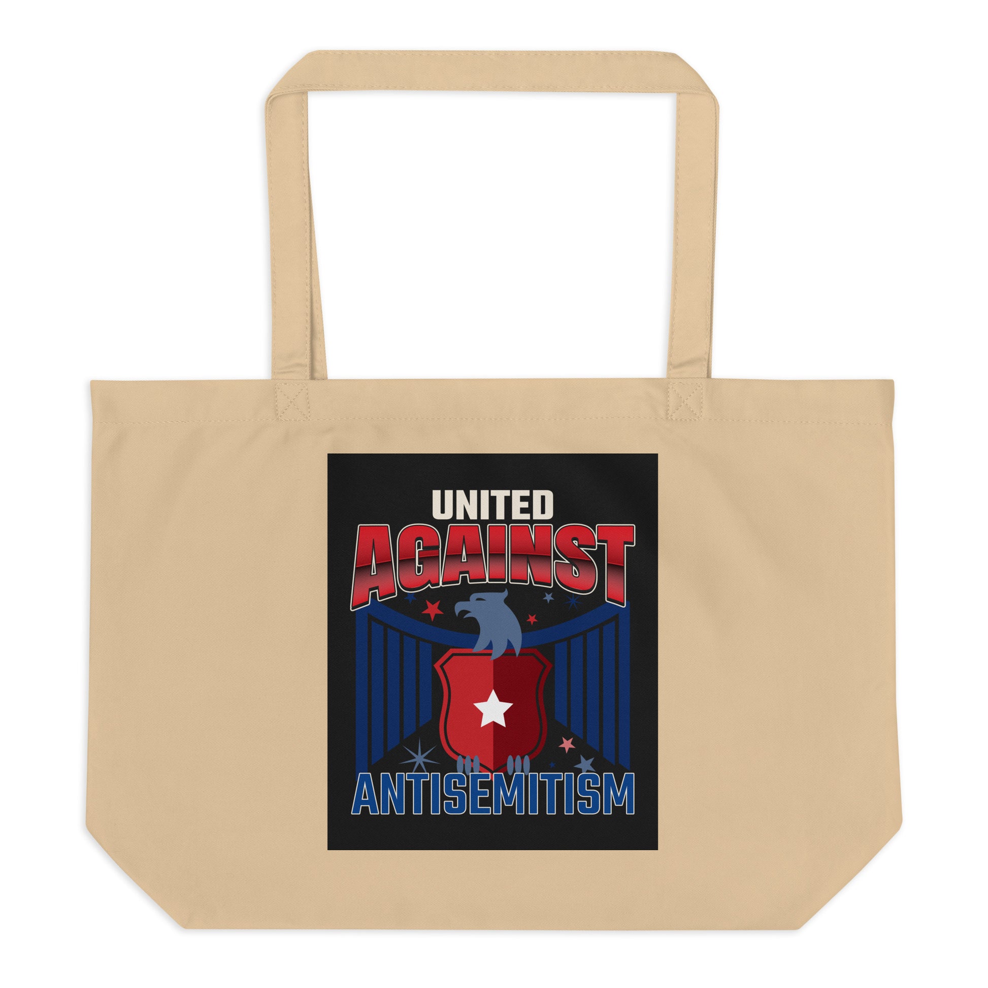 USA Edition | United Against Antisemitism | Large Organic Tote Bag