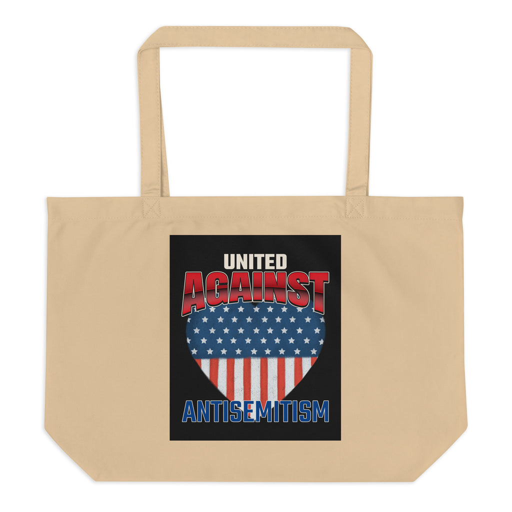 USA Edition | United Against Antisemitism | Large Organic Tote Bag