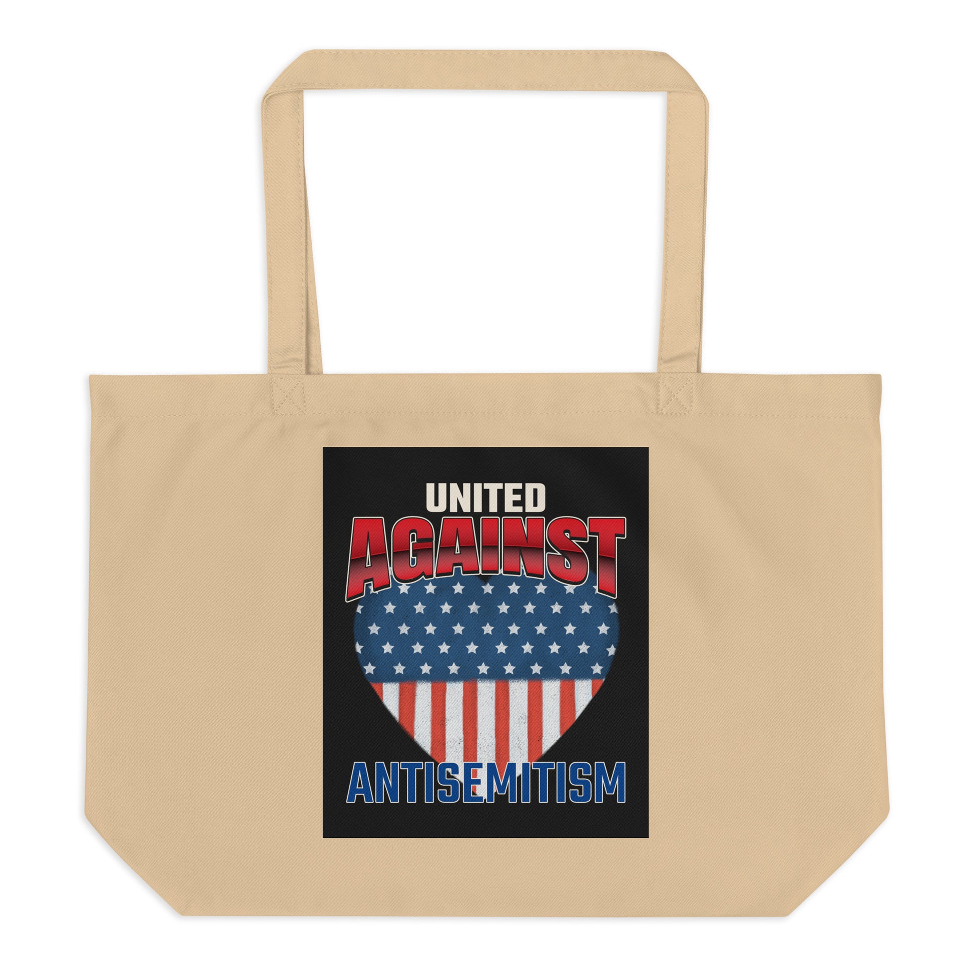 USA Edition | United Against Antisemitism | Large Organic Tote Bag