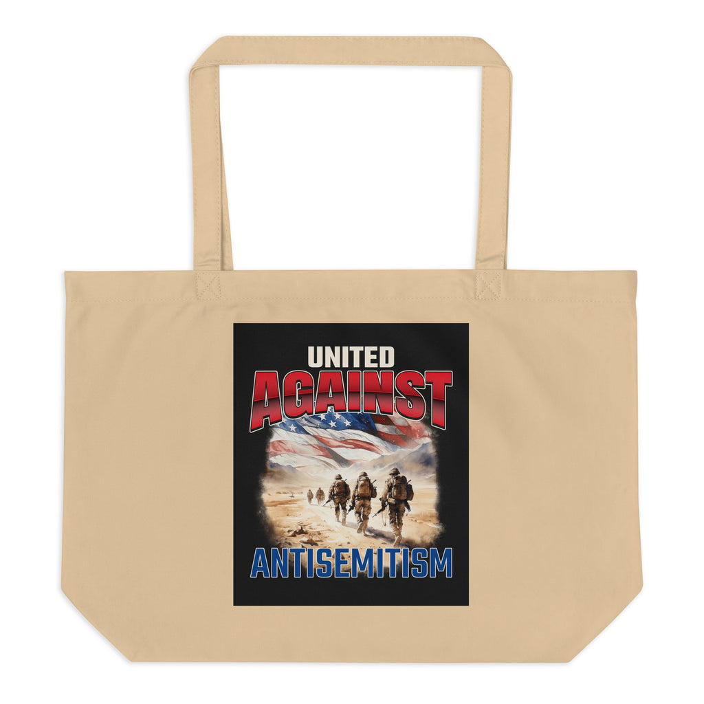 USA Edition | United Against Antisemitism | Large Organic Tote Bag