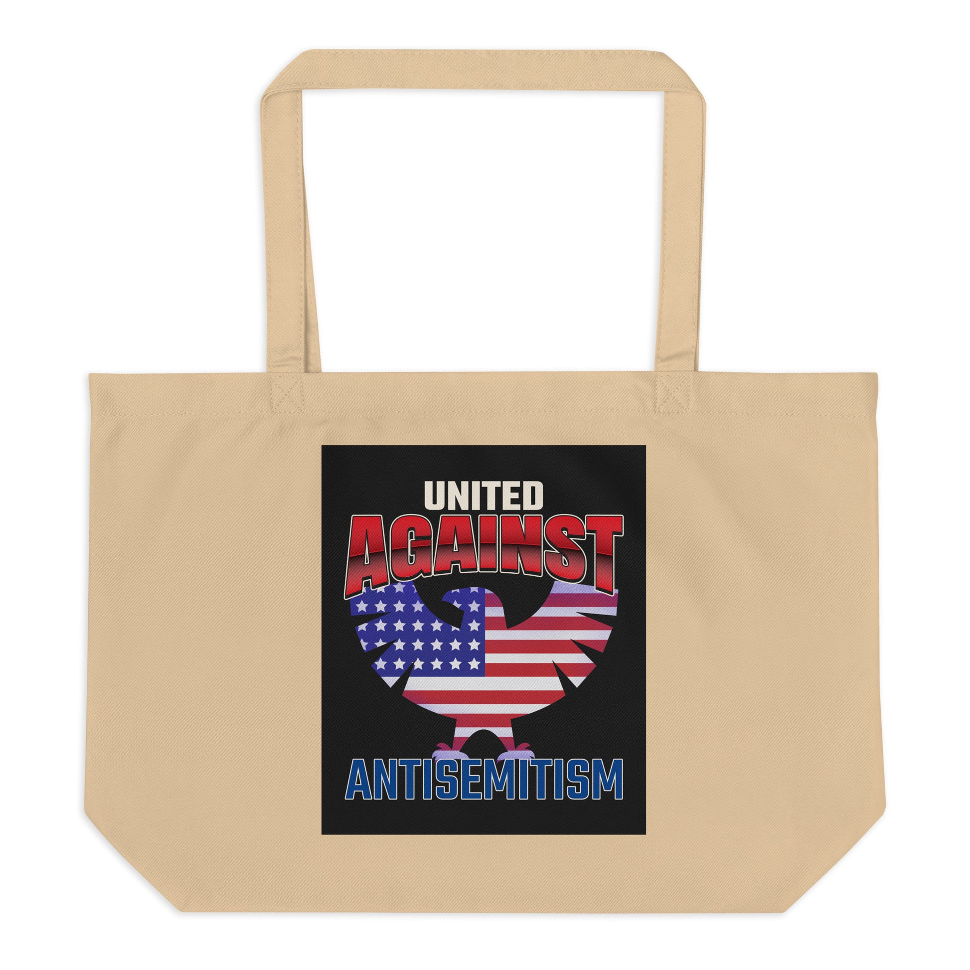 USA Edition | United Against Antisemitism | Large Organic Tote Bag