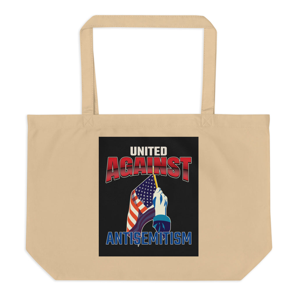 USA Edition | United Against Antisemitism | Large Organic Tote Bag