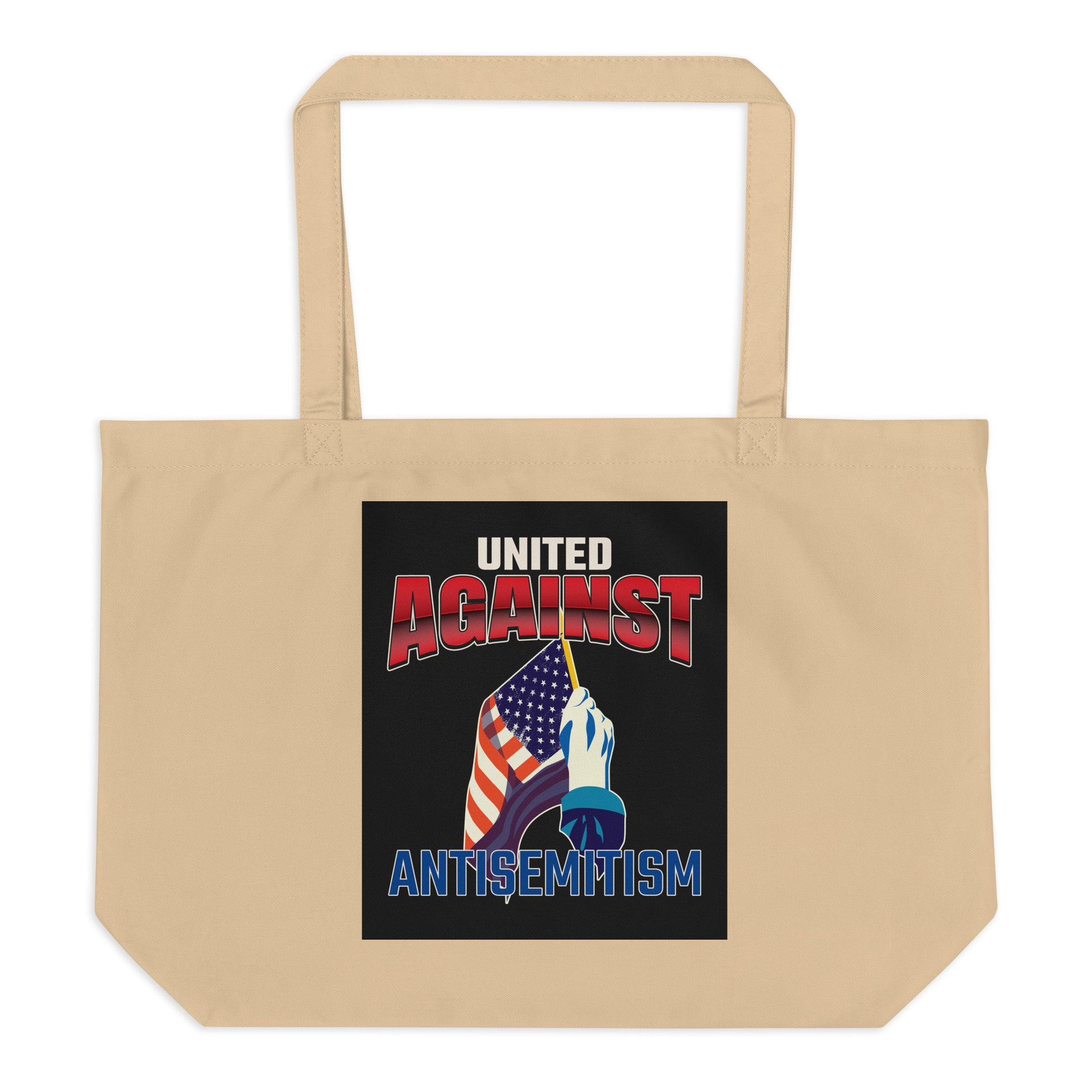 USA Edition | United Against Antisemitism | Large Organic Tote Bag