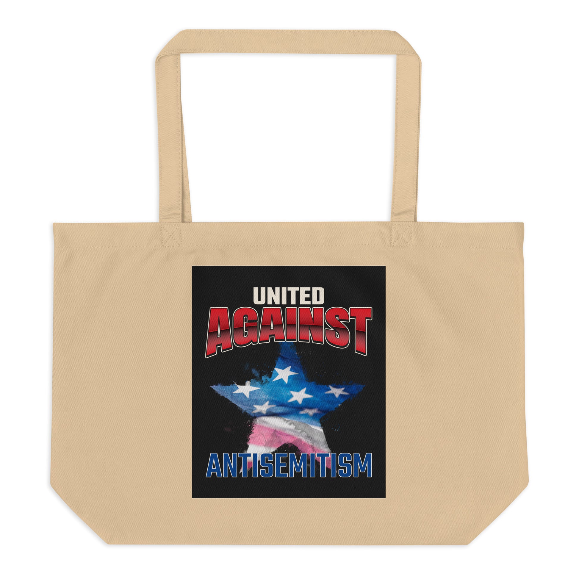 USA Edition | United Against Antisemitism | Large Organic Tote Bag