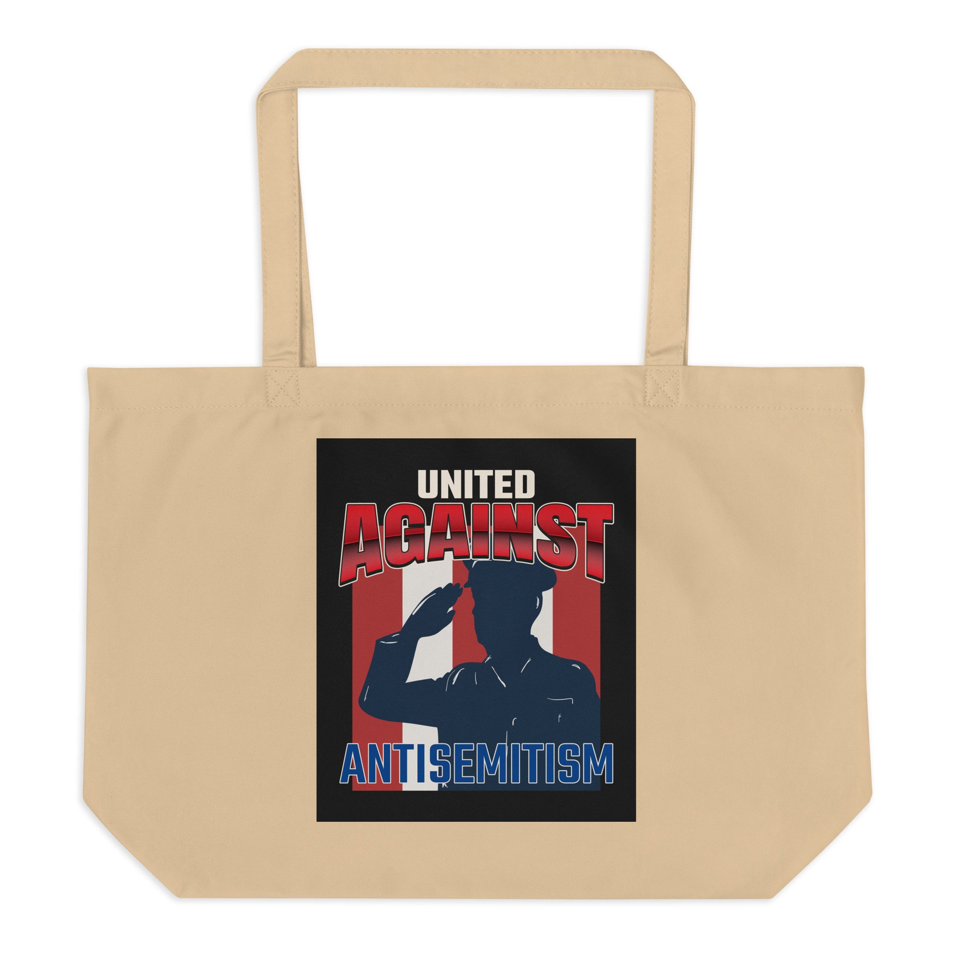 USA Edition | United Against Antisemitism | Large Organic Tote Bag