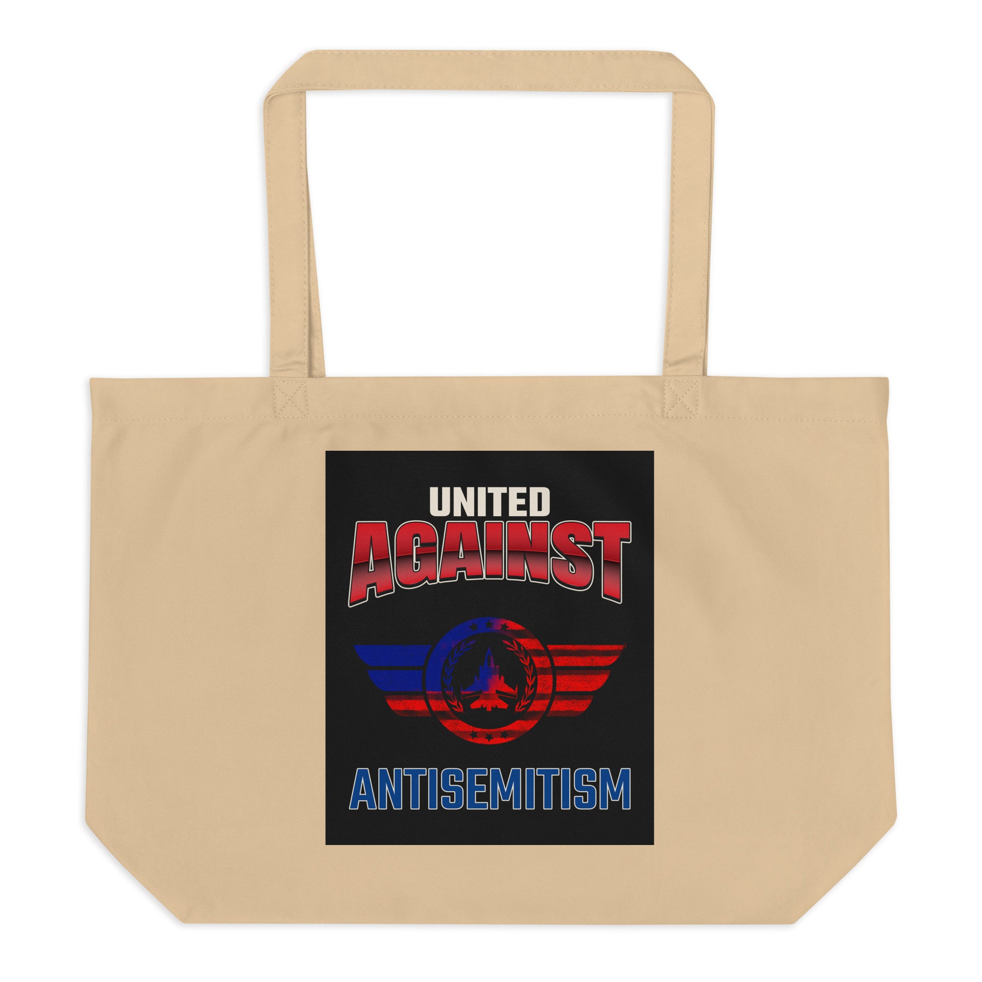 USA Edition | United Against Antisemitism | Large Organic Tote Bag