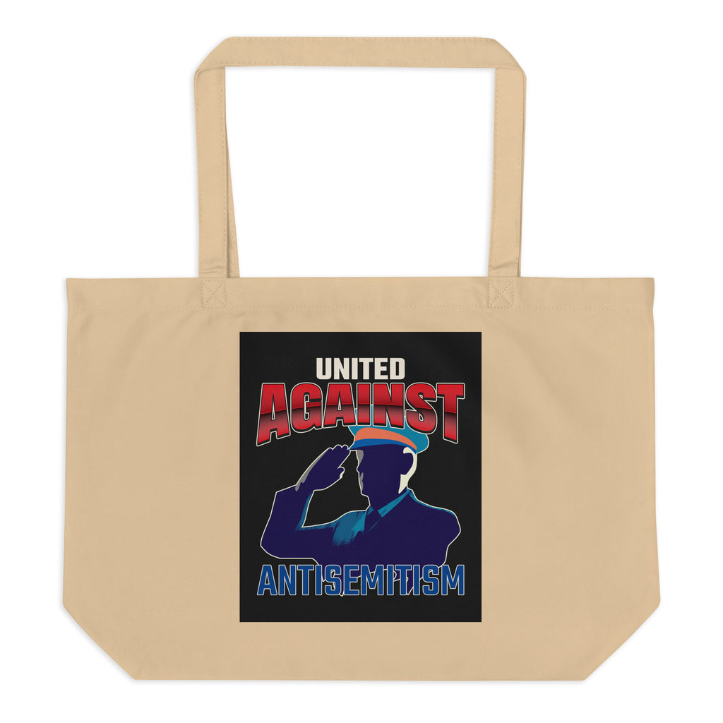 USA Edition | United Against Antisemitism | Large Organic Tote Bag