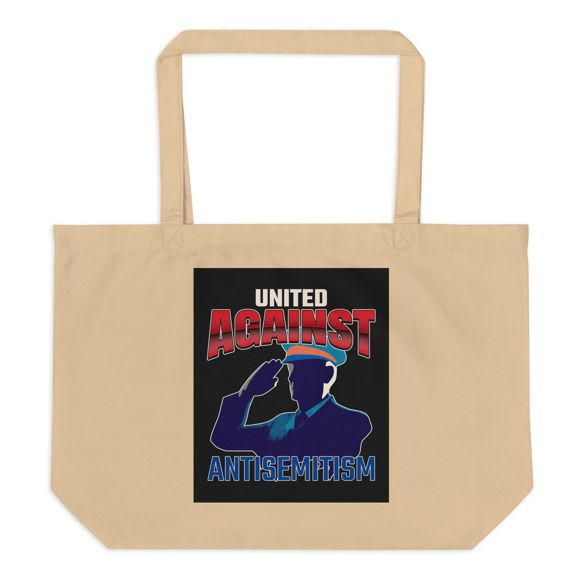 USA Edition | United Against Antisemitism | Large Organic Tote Bag