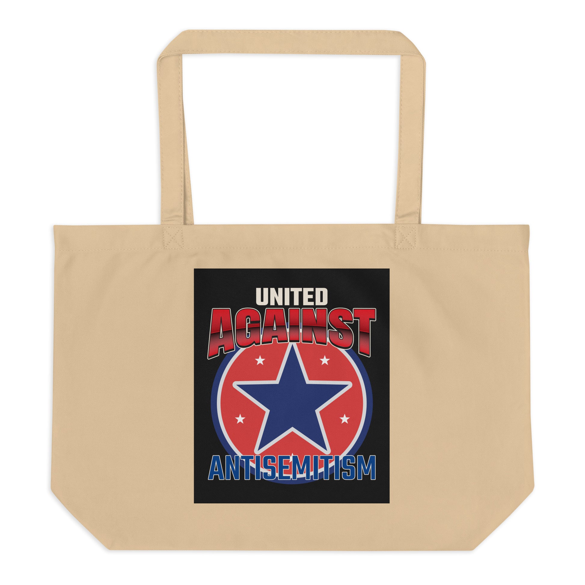 USA Edition | United Against Antisemitism | Large Organic Tote Bag