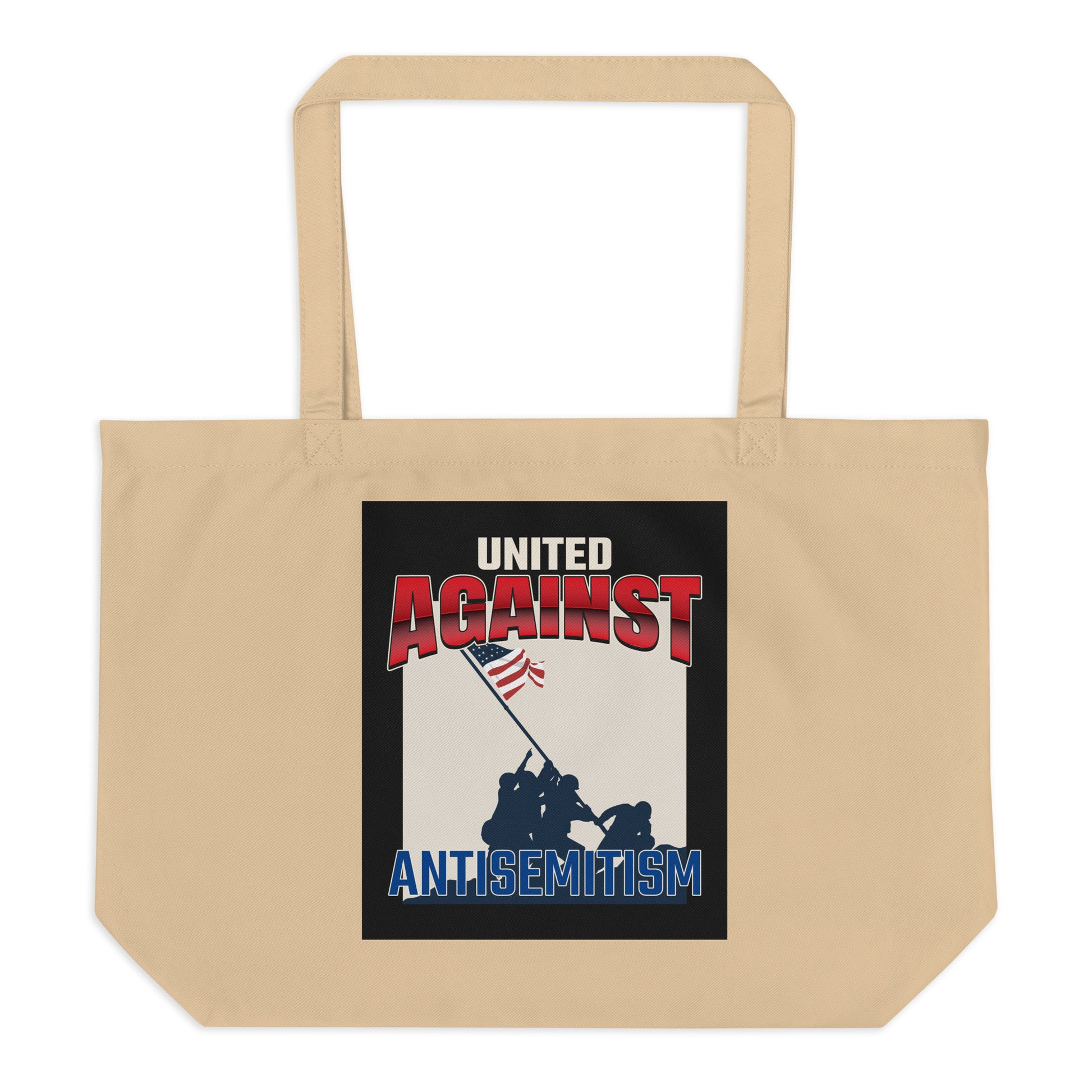 USA Edition | United Against Antisemitism | Large Organic Tote Bag