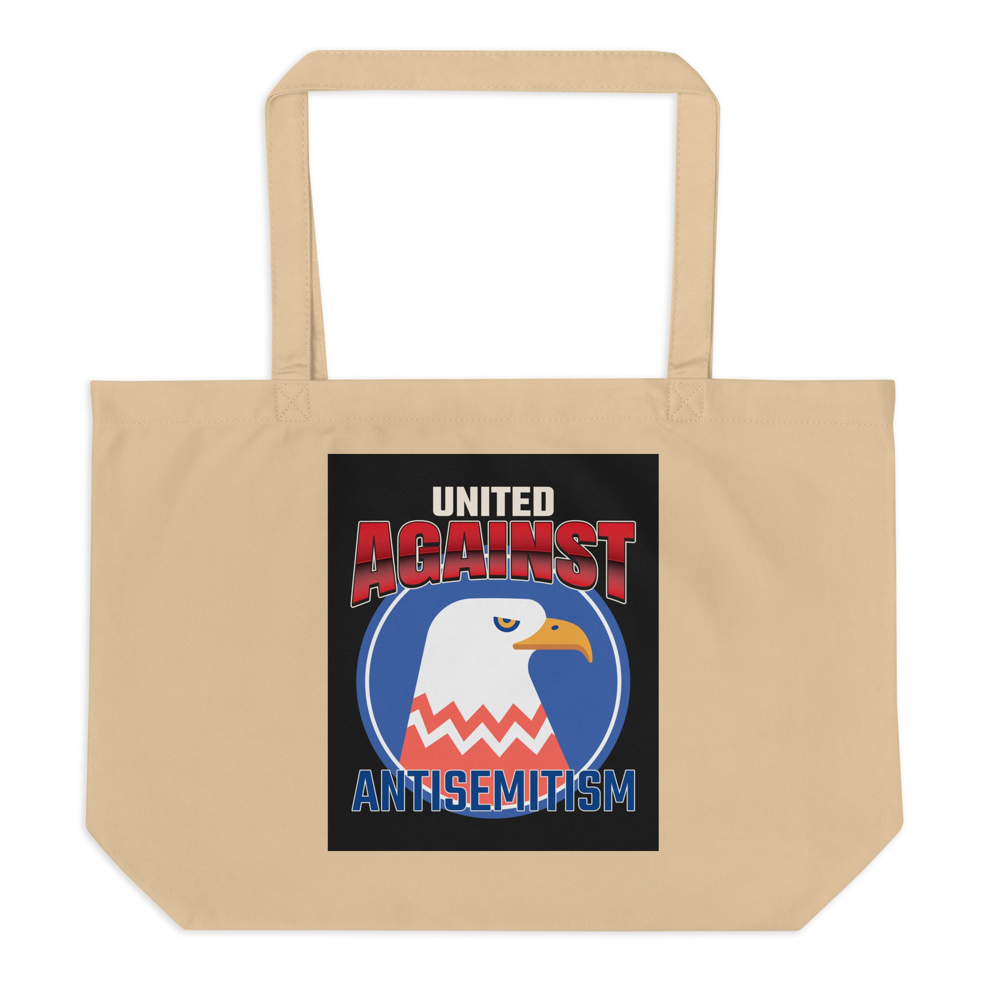 USA Edition | United Against Antisemitism | Large Organic Tote Bag