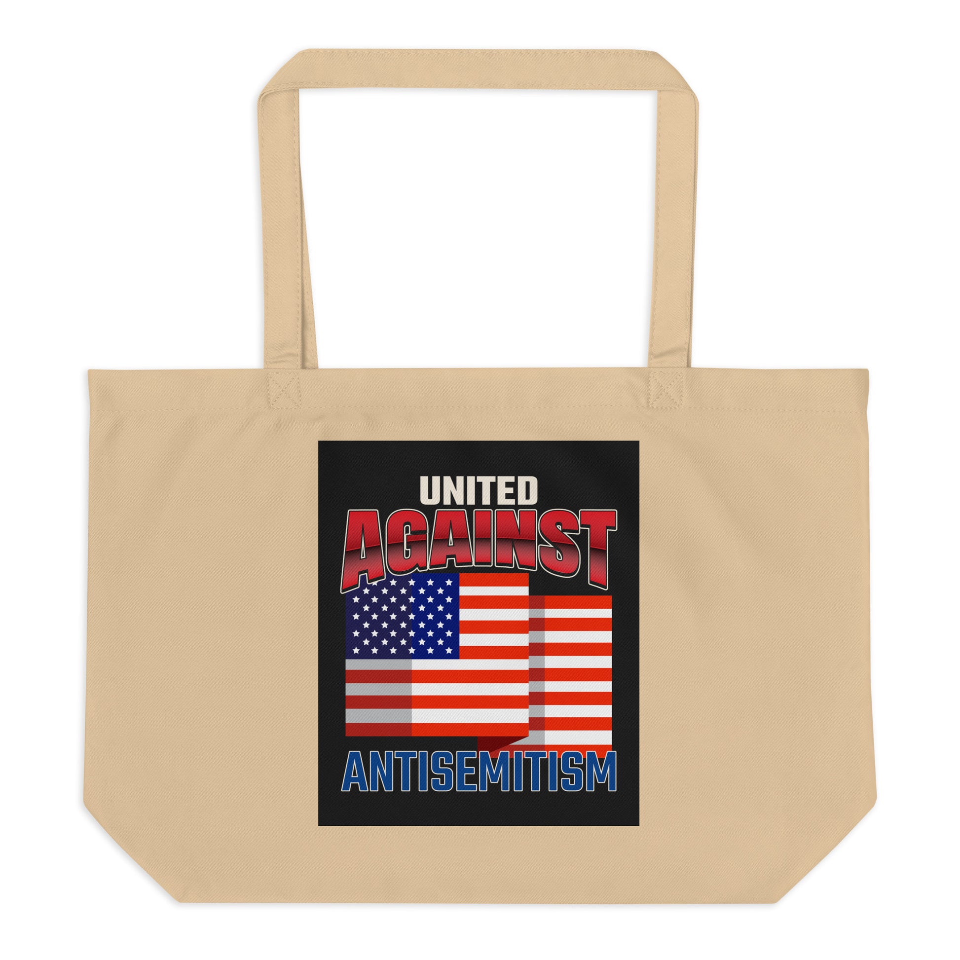 USA Edition | United Against Antisemitism | Large Organic Tote Bag