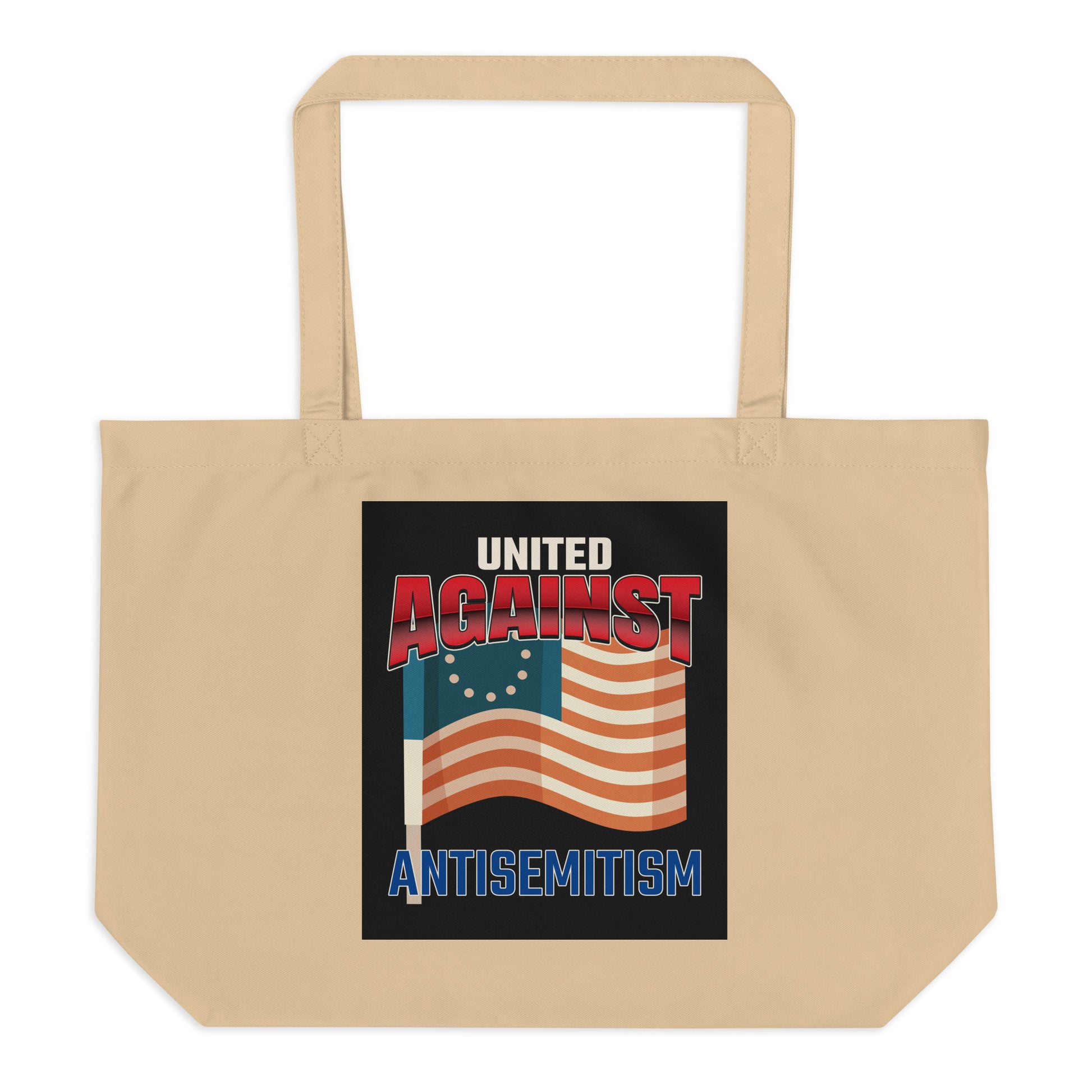 USA Edition | United Against Antisemitism | Large Organic Tote Bag