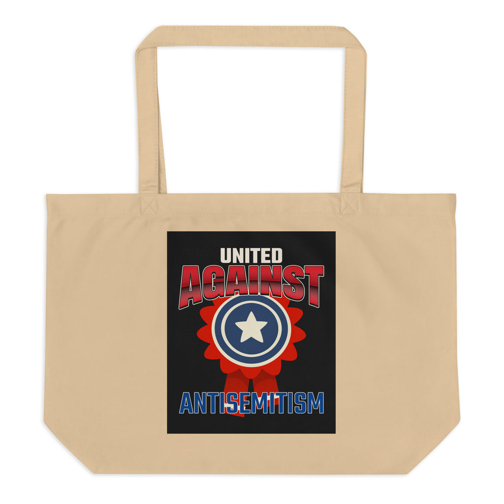 USA Edition | United Against Antisemitism | Large Organic Tote Bag