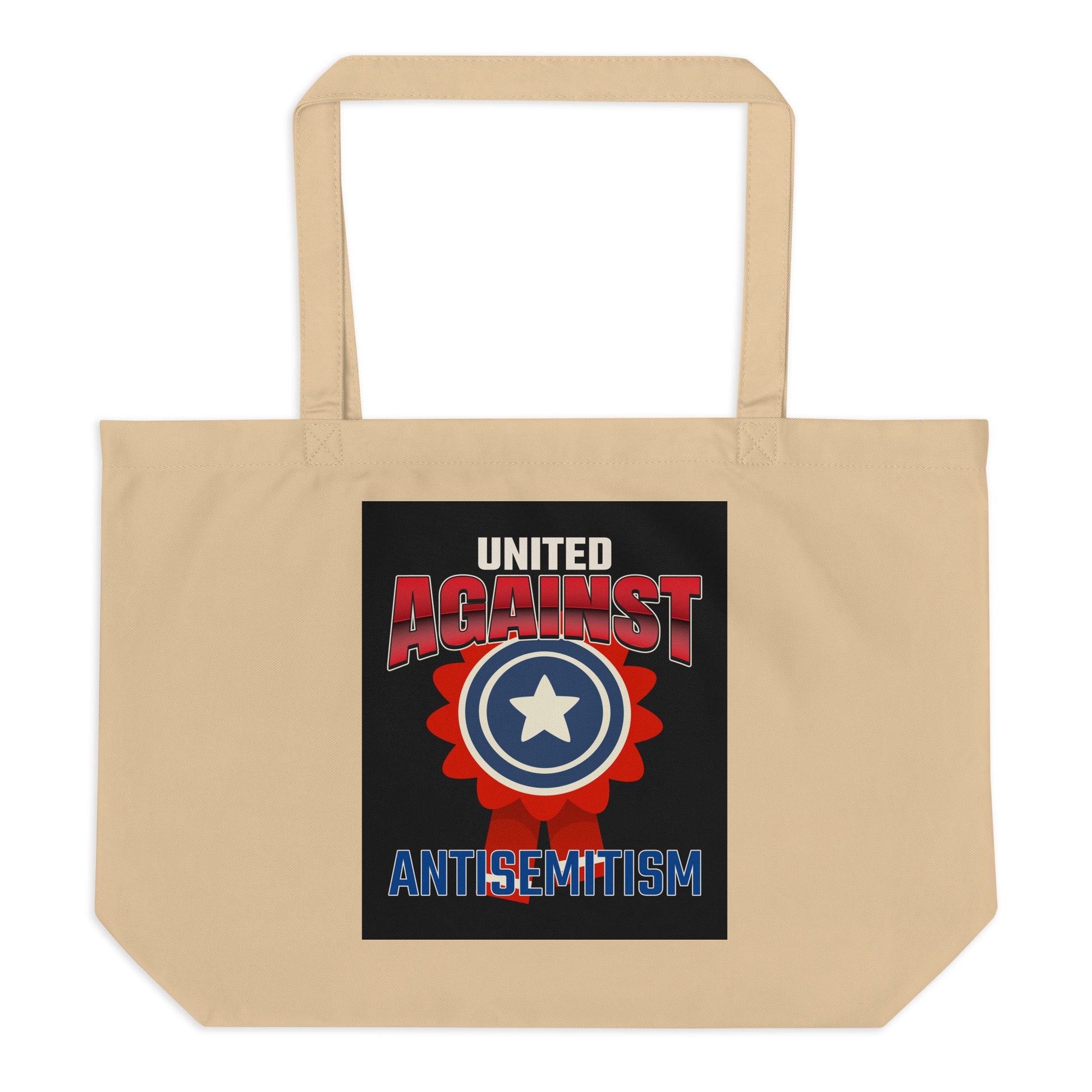USA Edition | United Against Antisemitism | Large Organic Tote Bag